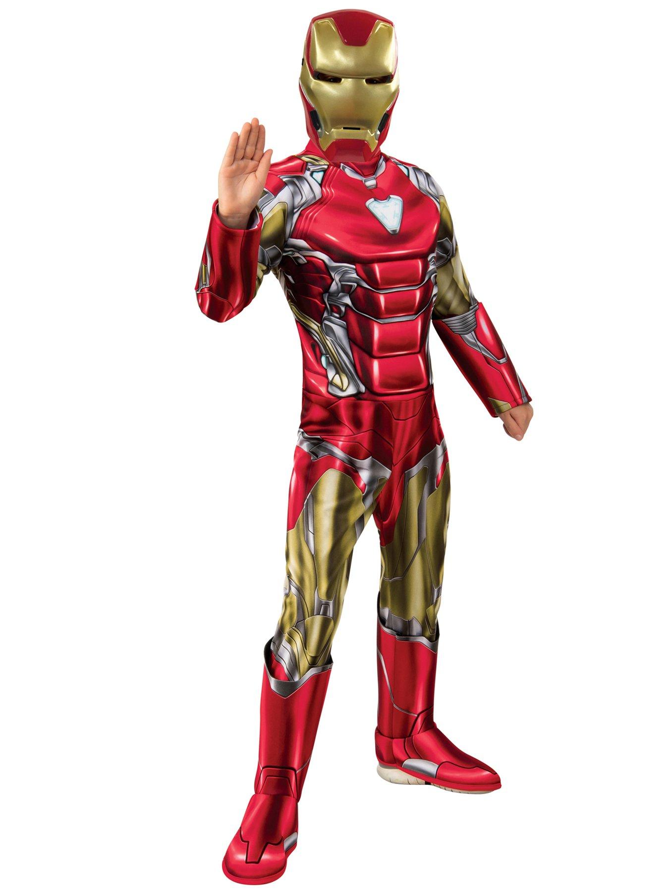 Marvel Universe Child Iron Man Muscle Chest T-Shirt and Mask 8-10