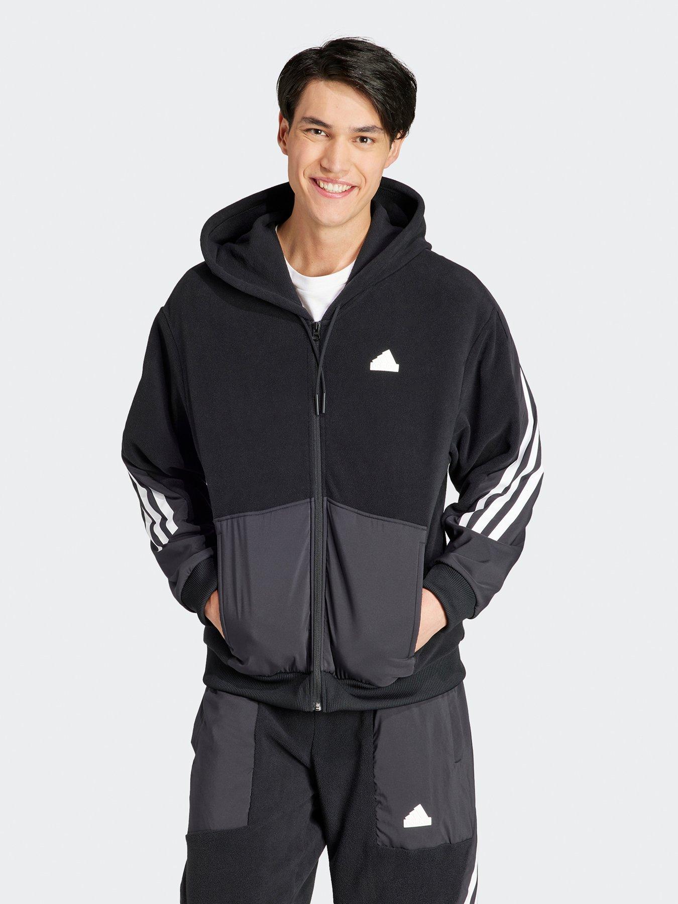 adidas Future Icons 3-Stripes Full-Zip Hoodie - Black