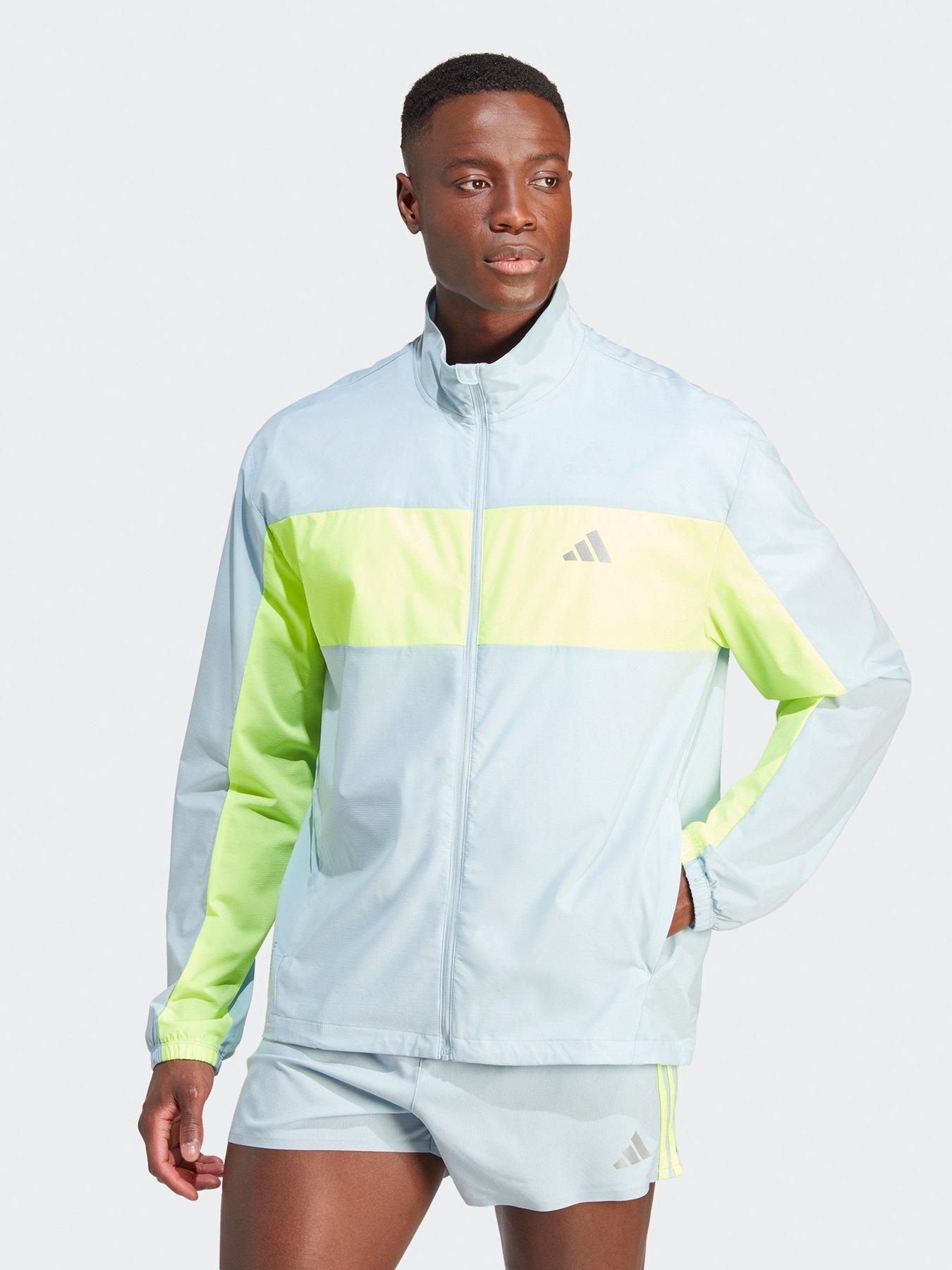 Adidas yellow running jacket new arrivals