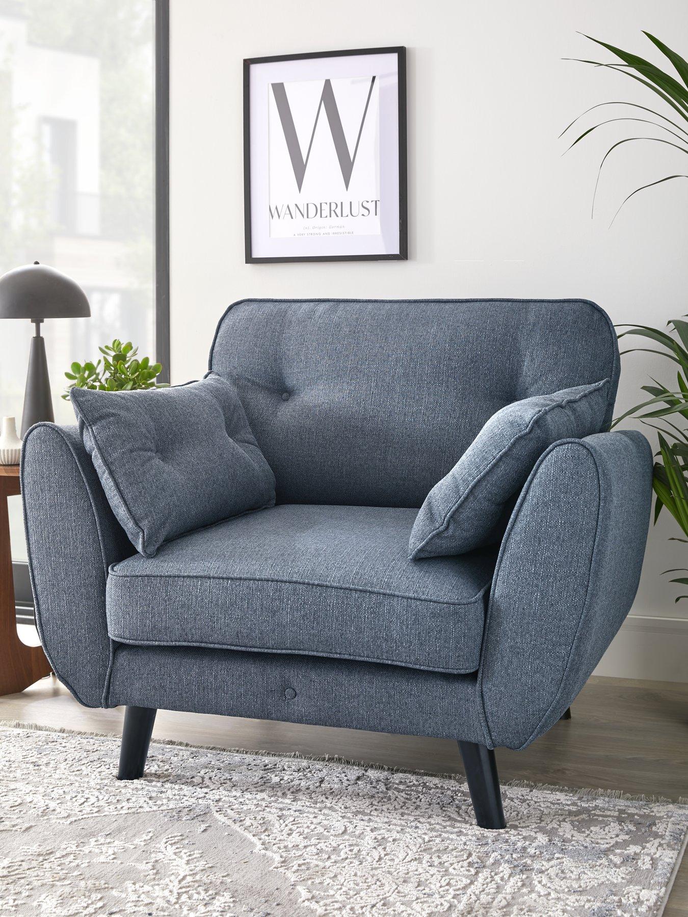 Very Home Paulo Fabric Armchair - Midnight - FSC® Certified