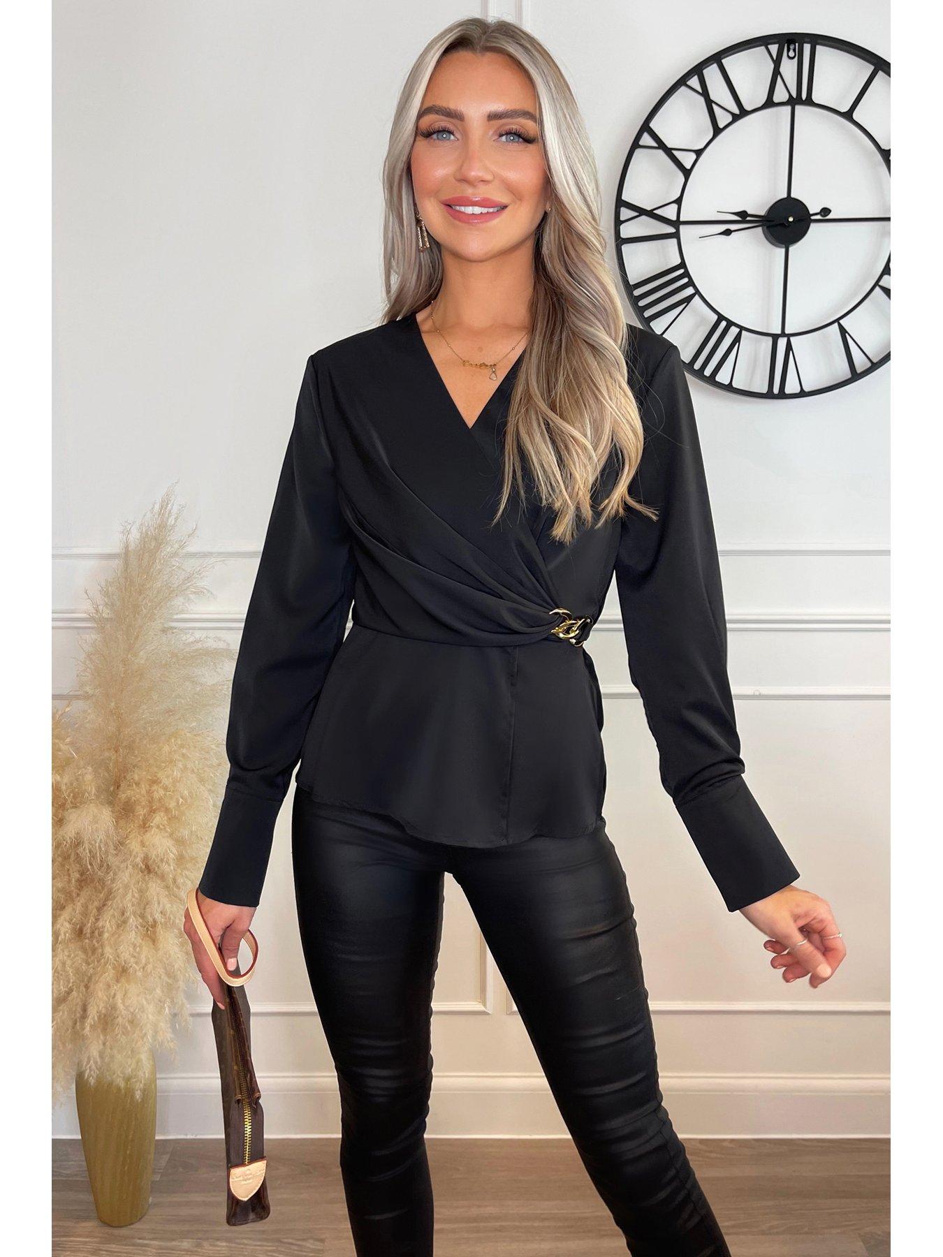 Long hotsell wrap blouse