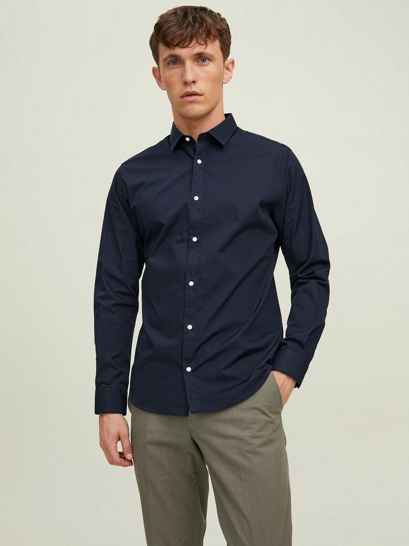 Jack & Jones Long Sleeve Slim Fit Shirt - Navy