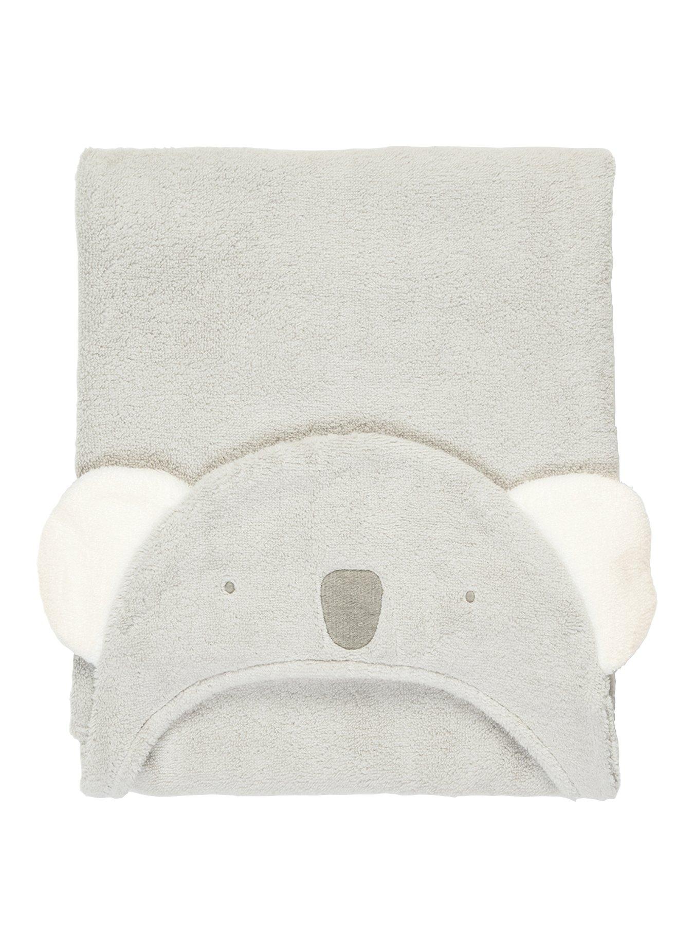 mamas-papas-hooded-baby-towel--koala-greystillFront