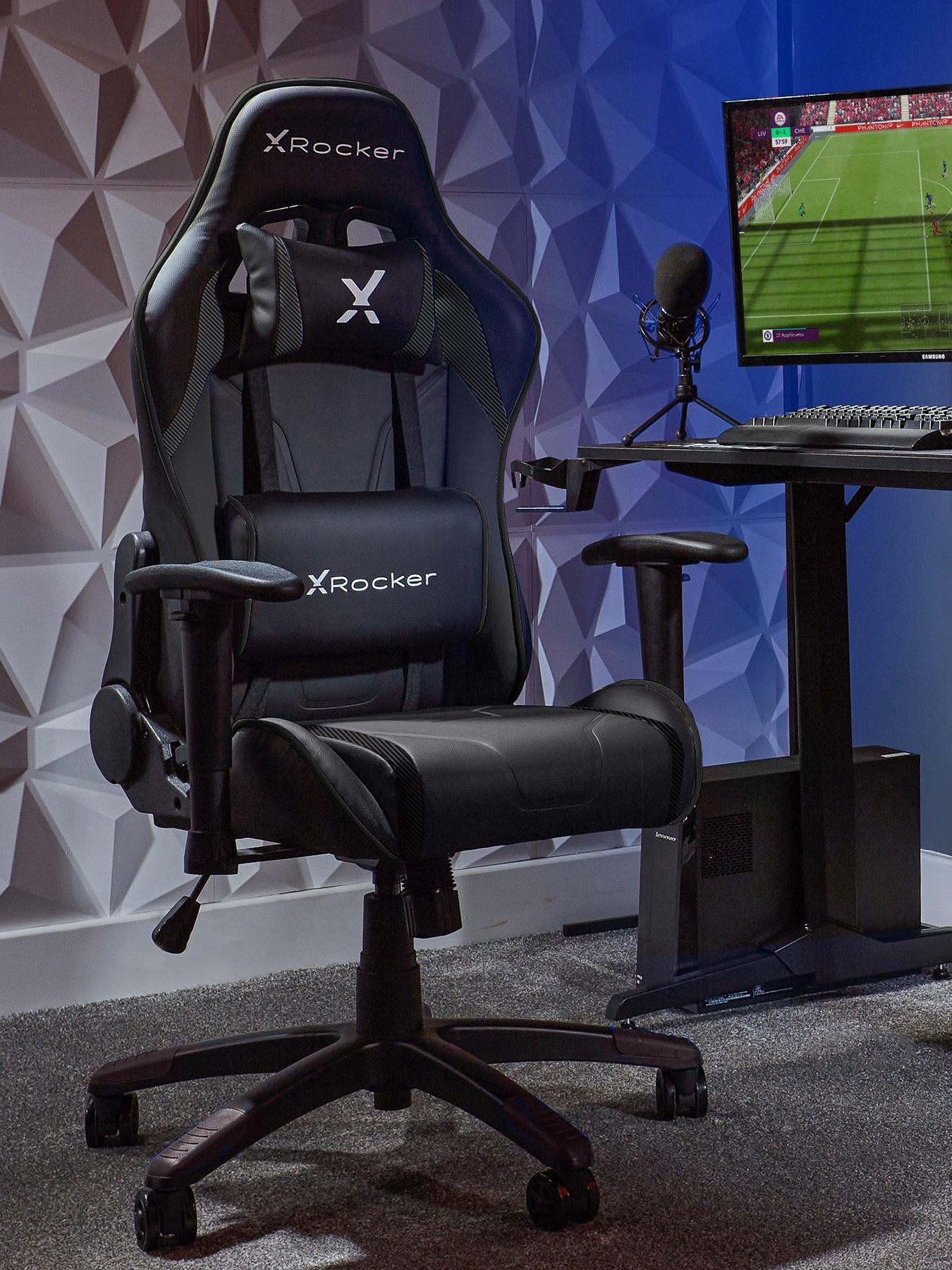 X Rocker Agility Junior PC Office Gaming Chair - NEW - Carbon Black