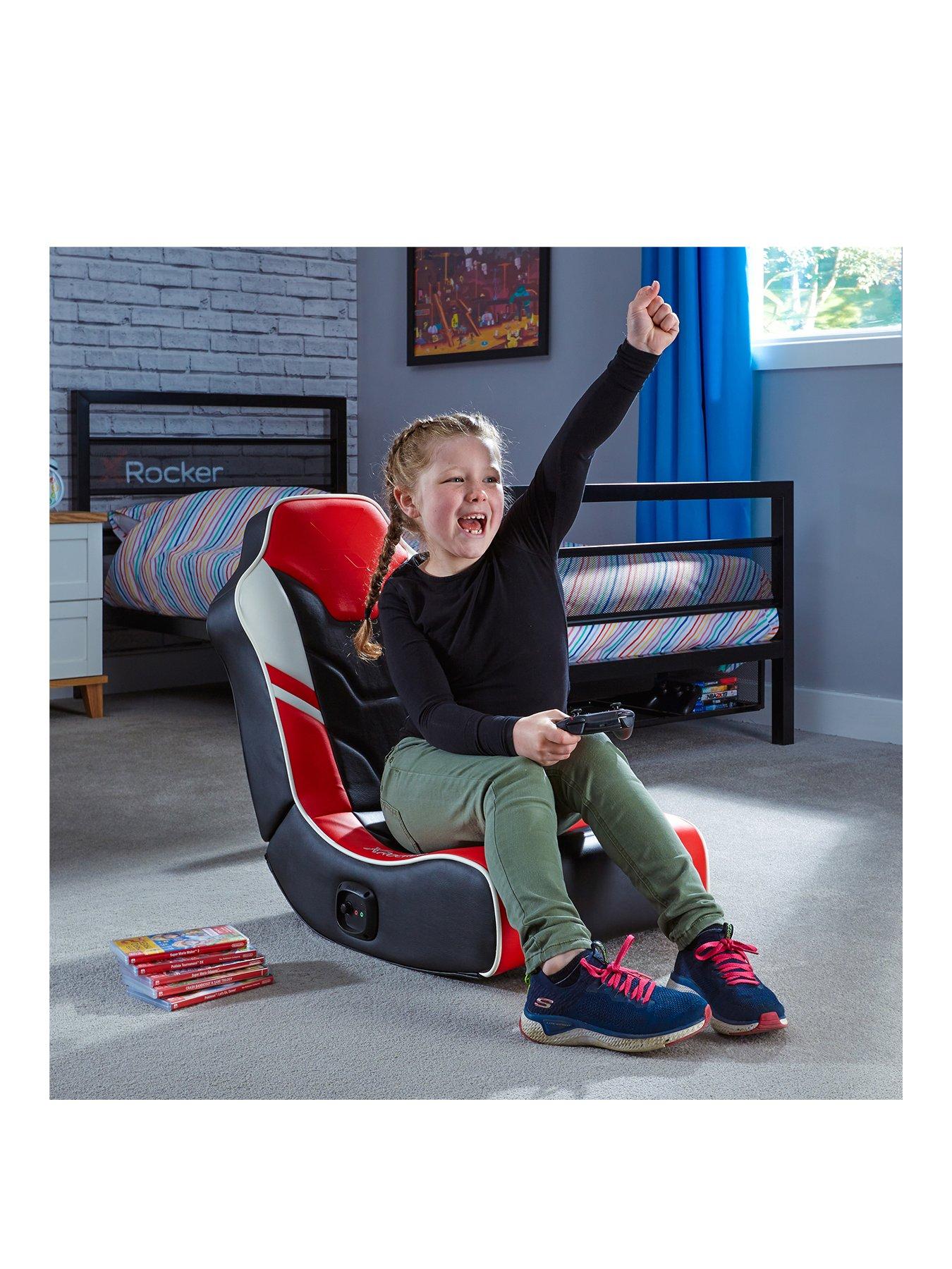 Image 2 of 7 of X Rocker Shadow 2.0 Stereo Audio Gaming Floor Rocker  - Red