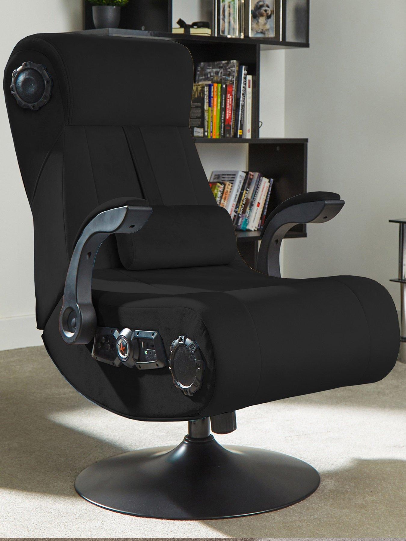 X Rocker Play Deluxe 4.1 Multi-Stereo Audio Media Chair with Vibration - Black