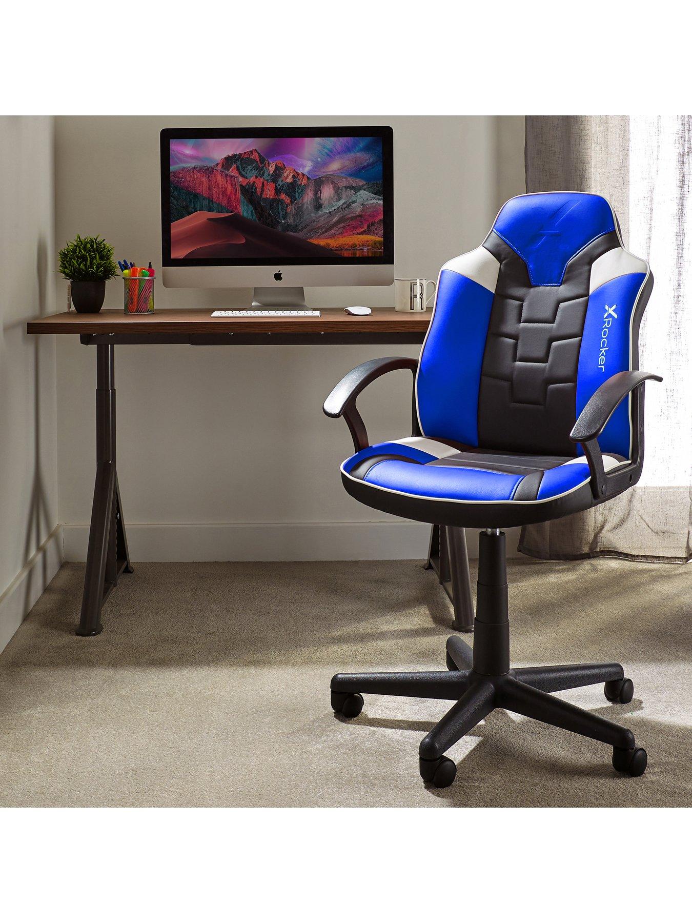 Image 3 of 7 of X Rocker Saturn Mid-Back Esport Gaming Chair - Black / Blue /White