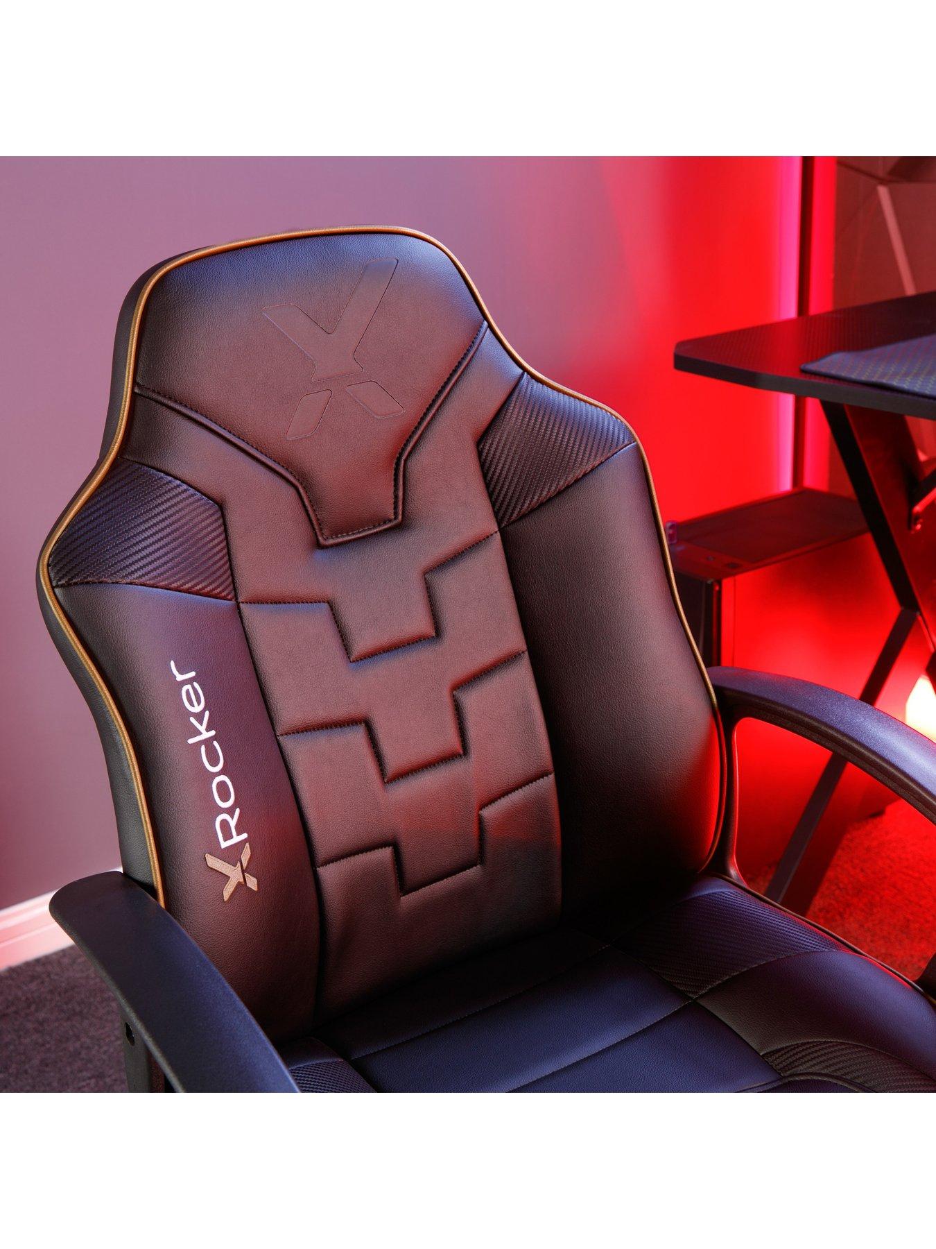 Image 3 of 6 of X Rocker Saturn Mid-Back Esport Gaming Chair  - Black / Gold