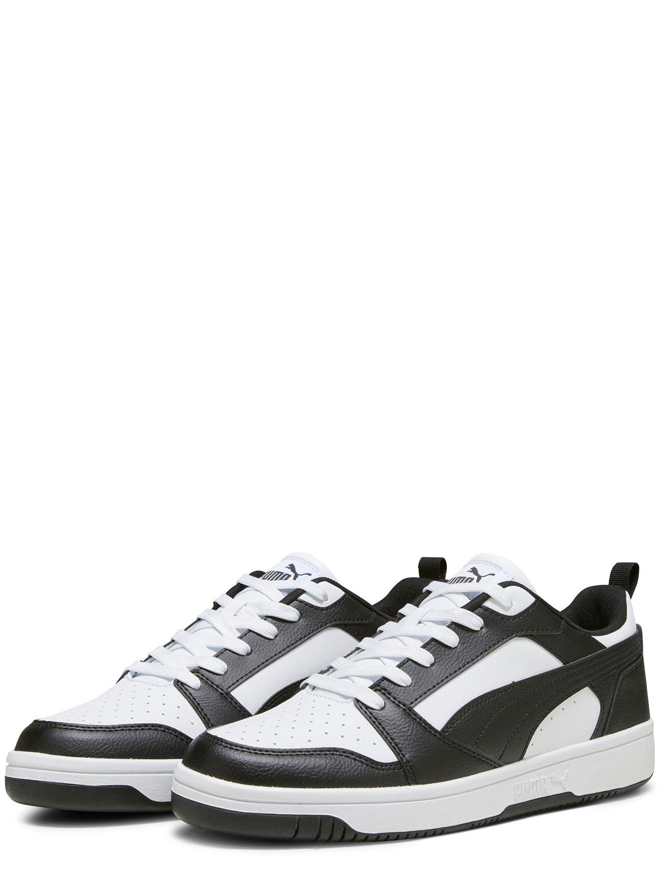 puma-mens-rebound-v6-low-trainers-whiteblackstillFront