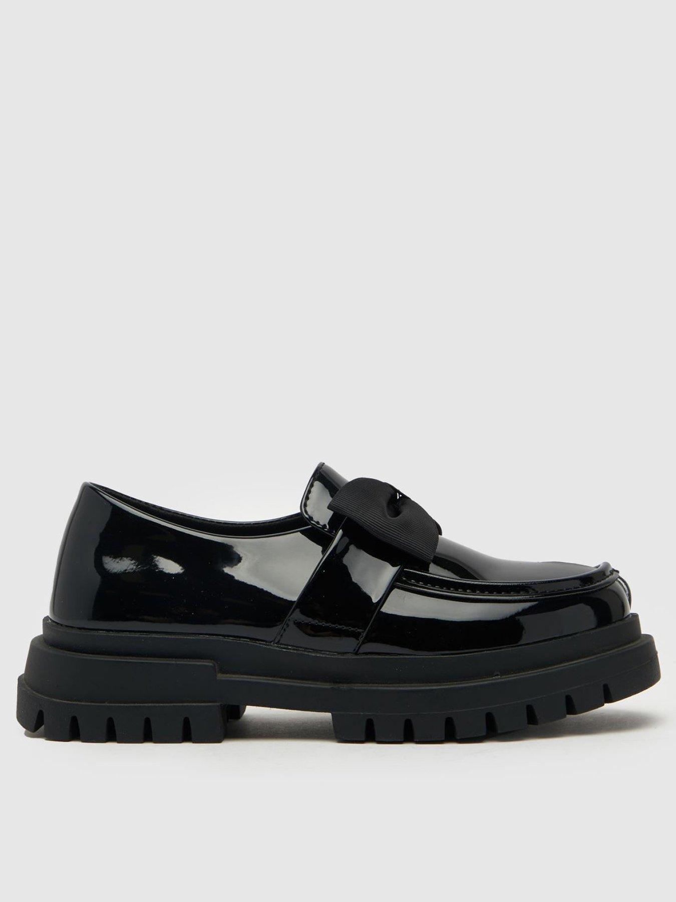 Image 1 of 4 of Schuh Lolly Junior Patent Bow Loafer - Black