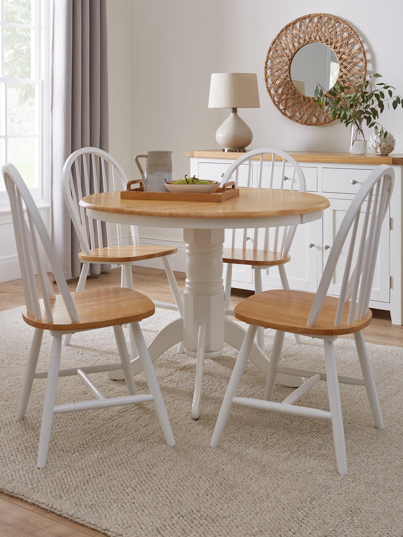 very-home-new-rubberwood-fixed-top-100-cm-kentucky-dining-table-4-chairs-white