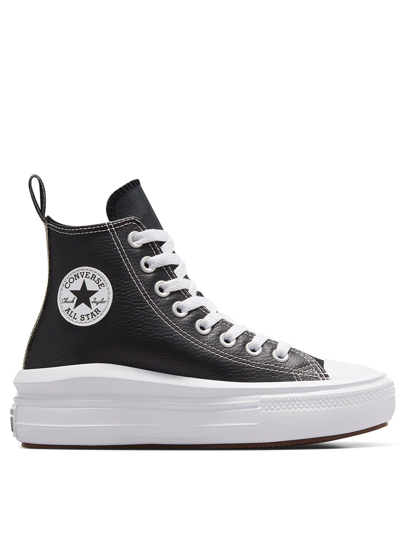 Childrens leather converse high tops on sale