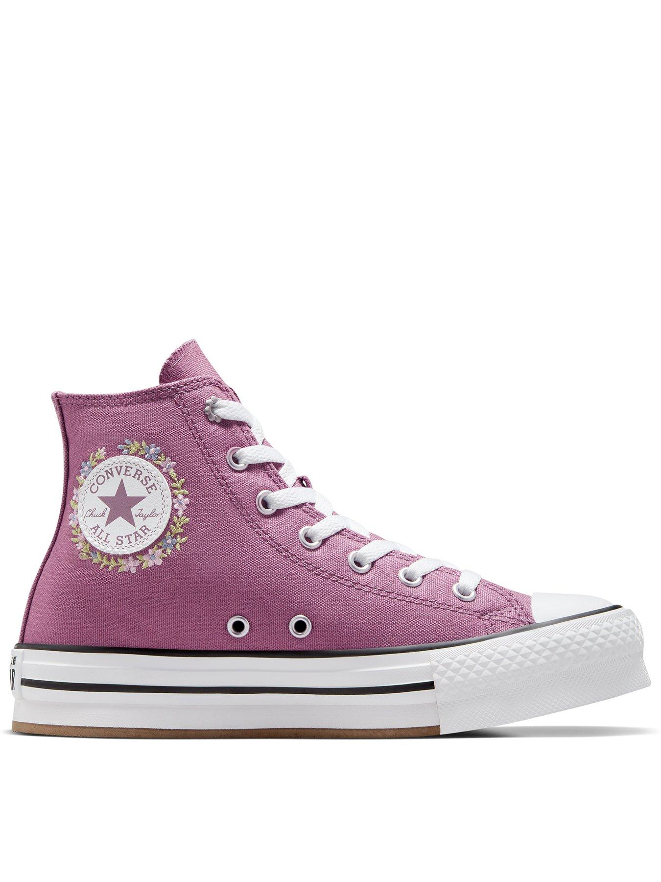 Purple converse girl sale