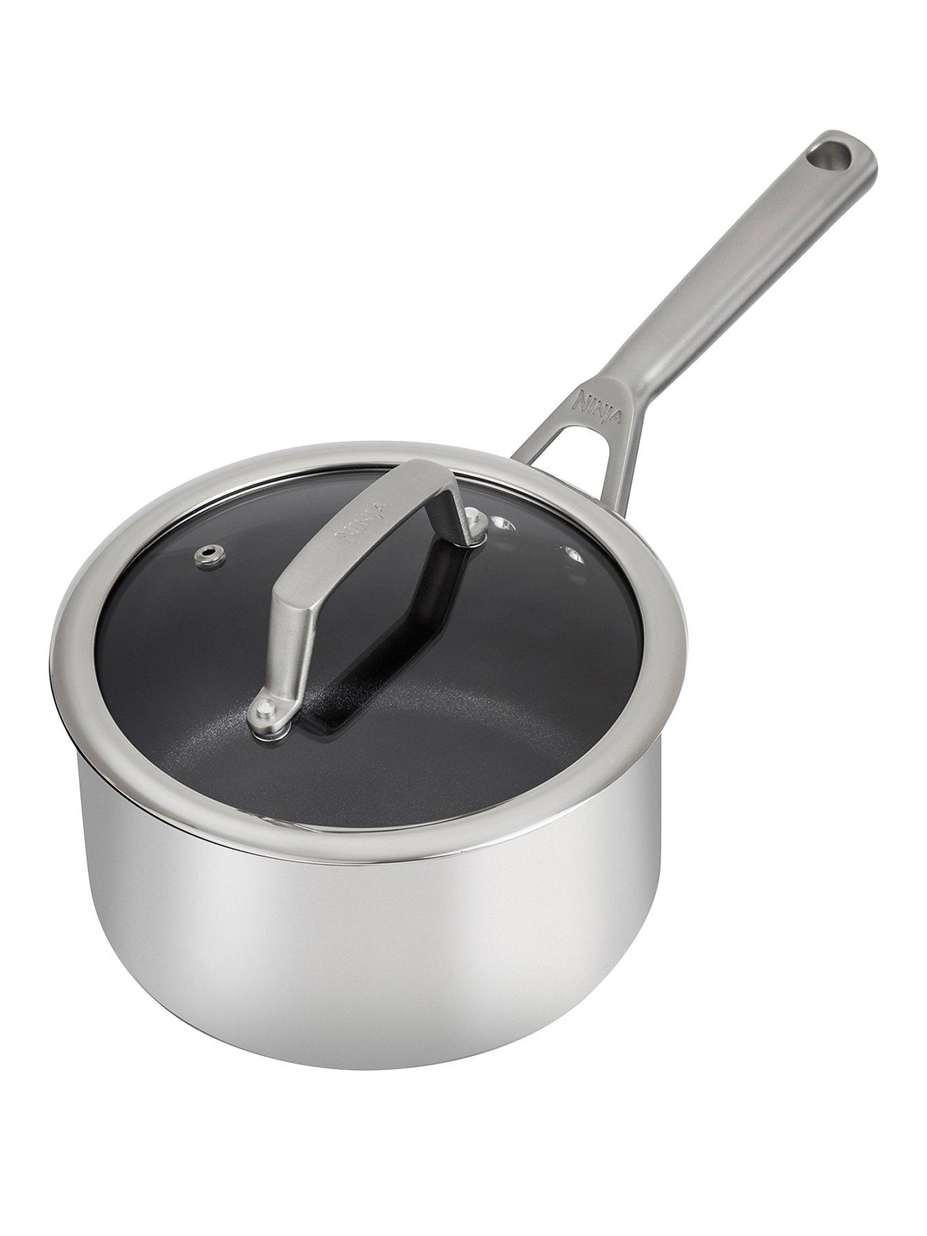 undefined Zerostick 18cm Saucepan With Lid - Stainless Steel C60218UK