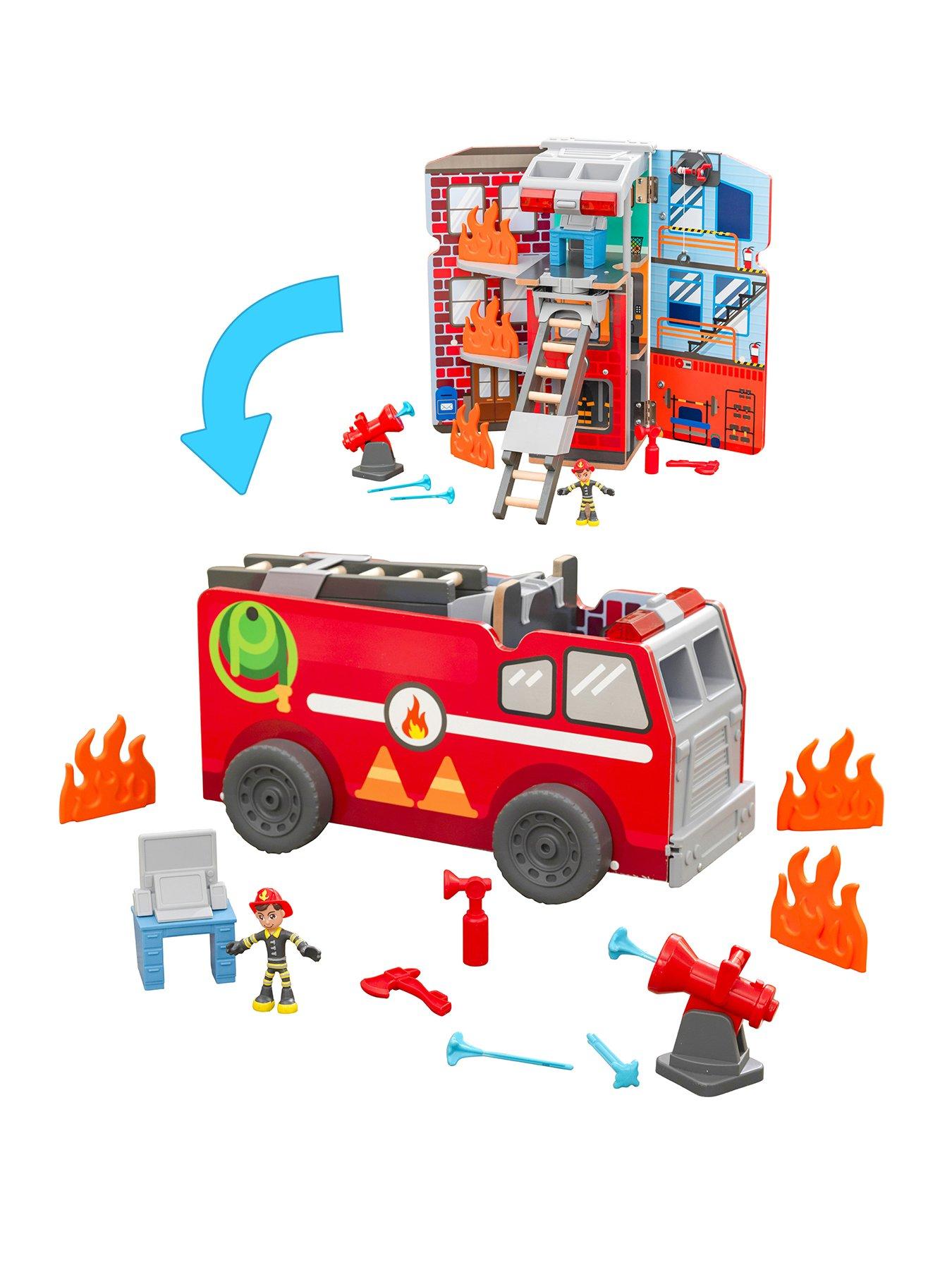 Transforming fire truck top