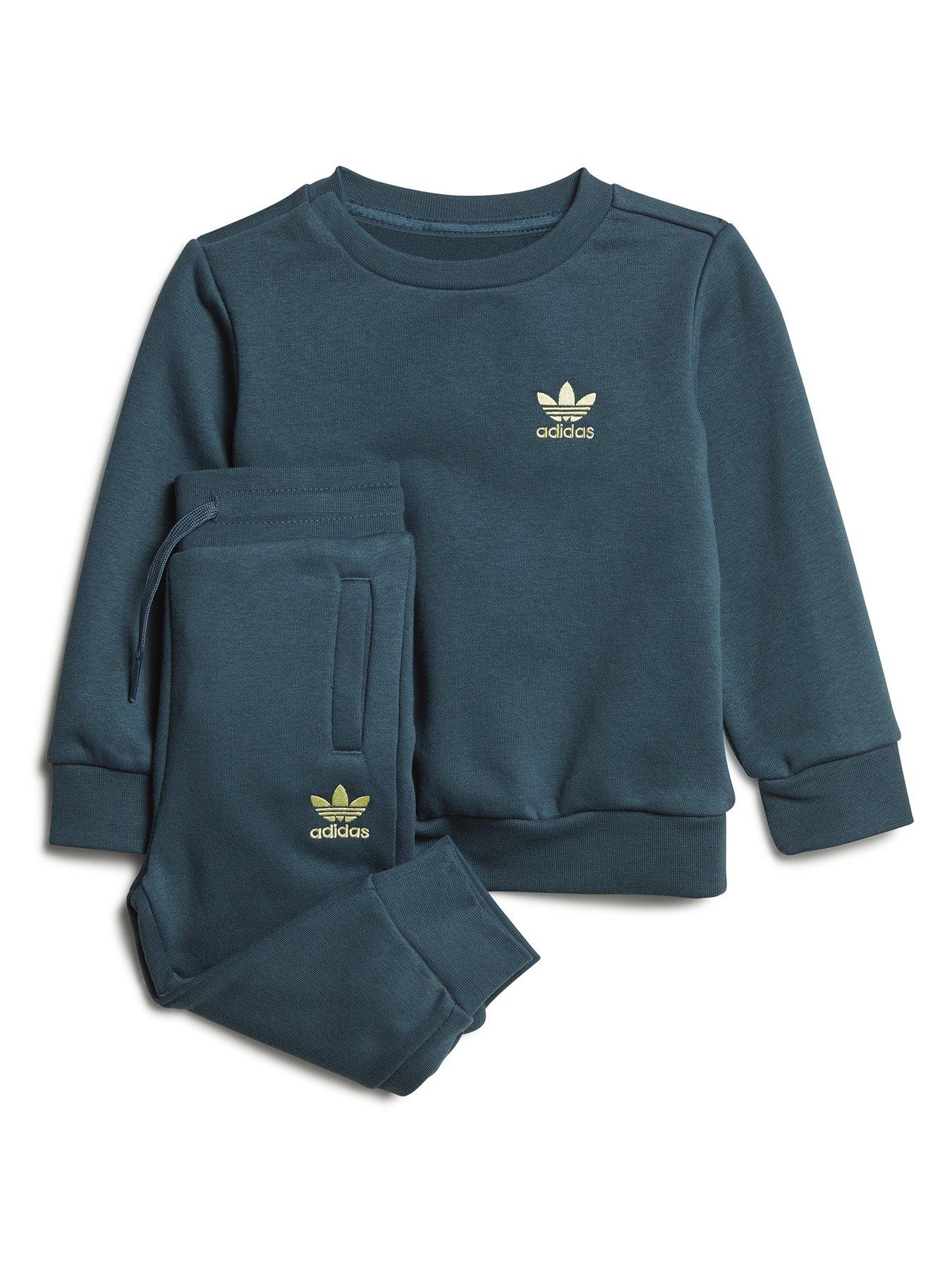 Adidas green hotsell crew set