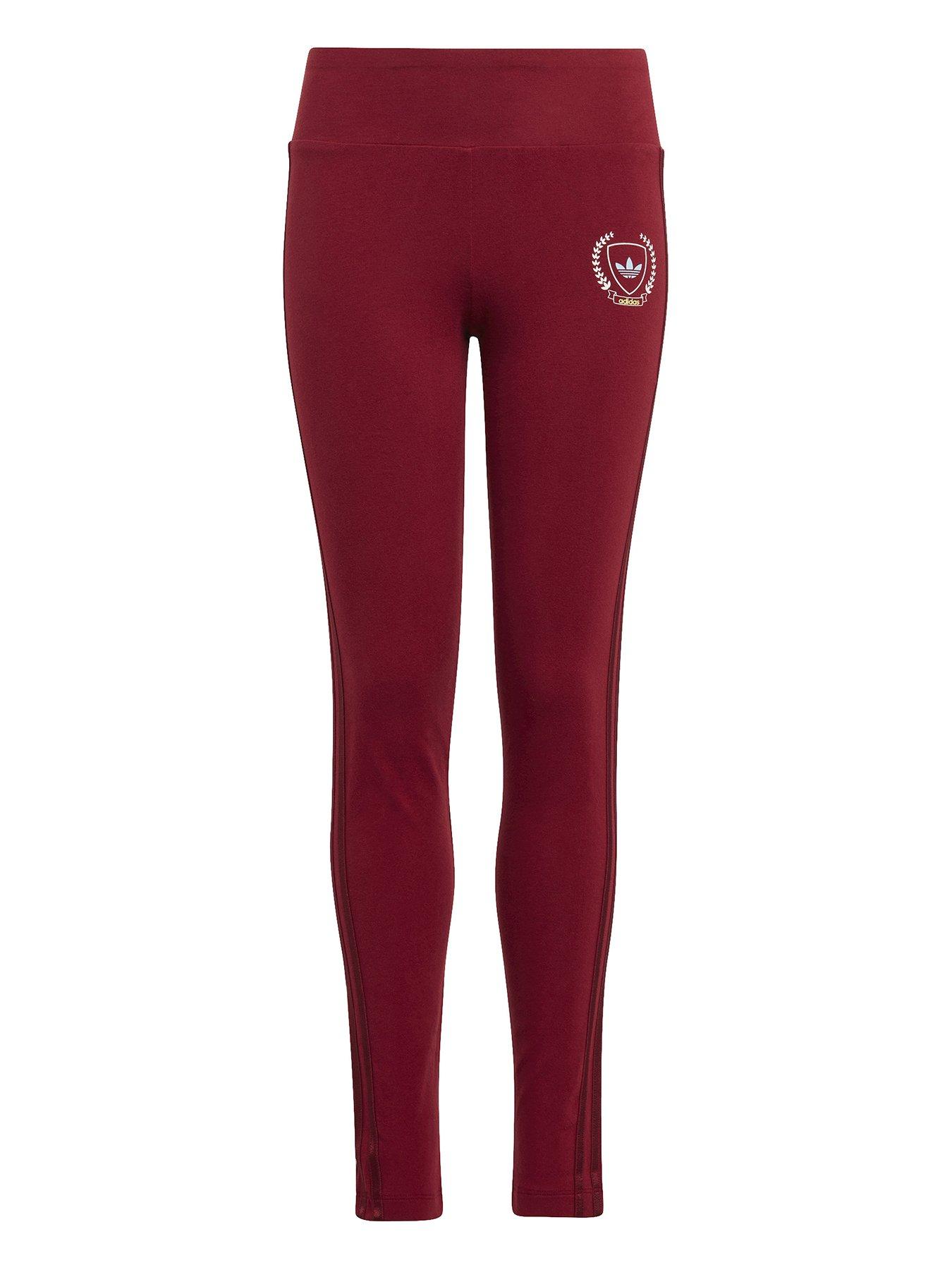 adidas Originals Adidas Originals Junior Girls Leggings - Collegiate  Burgundy