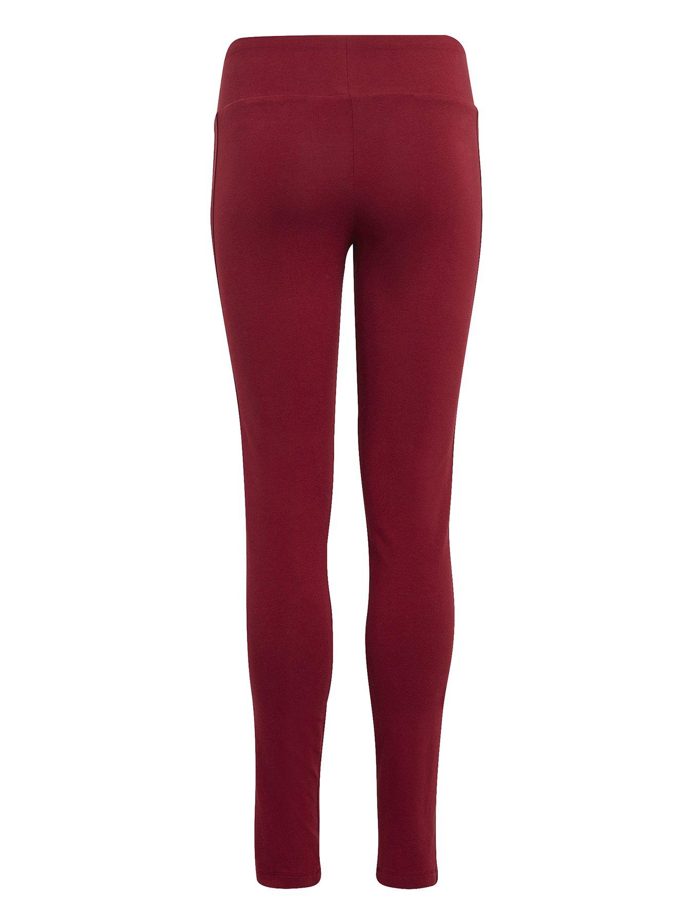 Burgandy adidas leggings sales