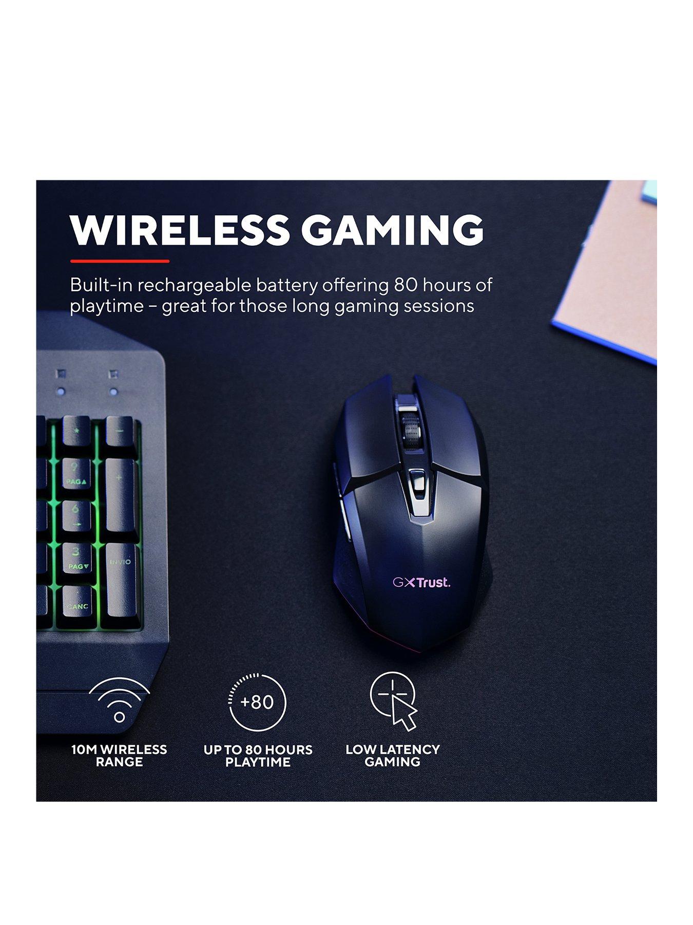 Image 2 of 8 of Trust GXT110 Felox RGB Light Up Wireless Gaming Mouse - Black