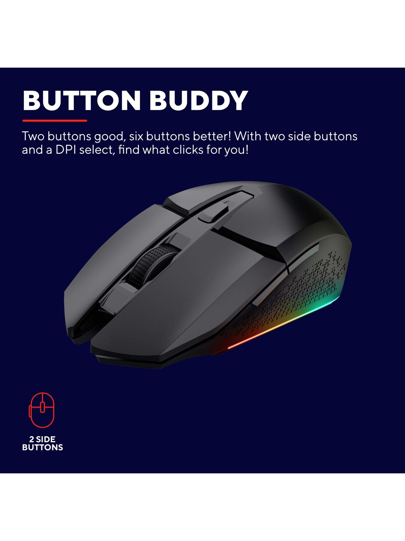 Image 5 of 8 of Trust GXT110 Felox RGB Light Up Wireless Gaming Mouse - Black