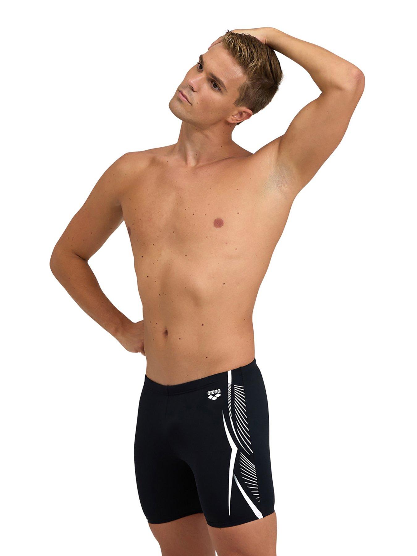 arena-mens-arena-feather-swim-mid-jammer-blackfront