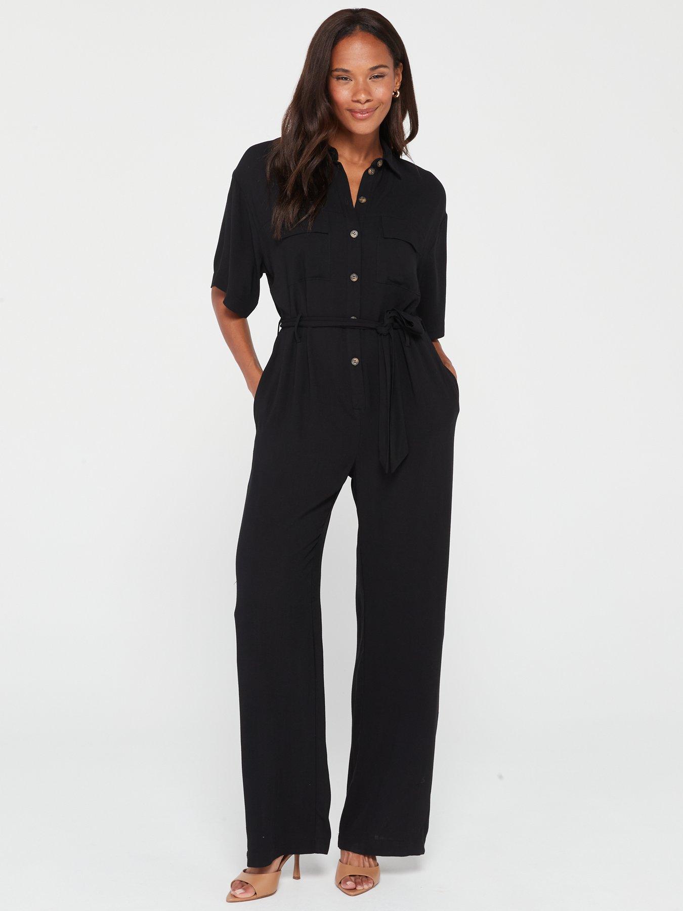 Womens black hot sale utility jumpsuit