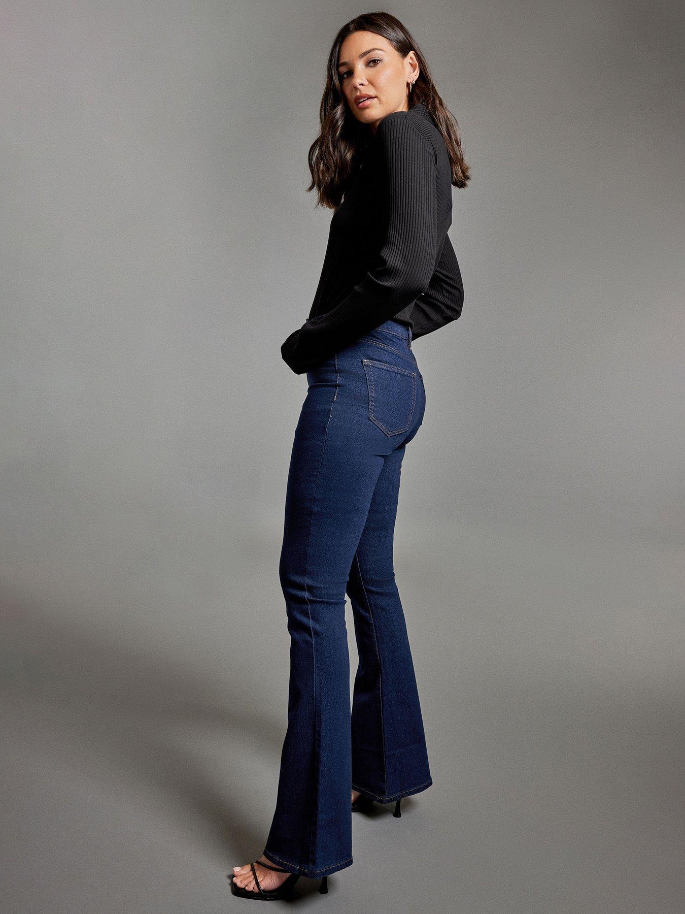 Image of Long Tall Sally Indigo Denim Kickflare Jean