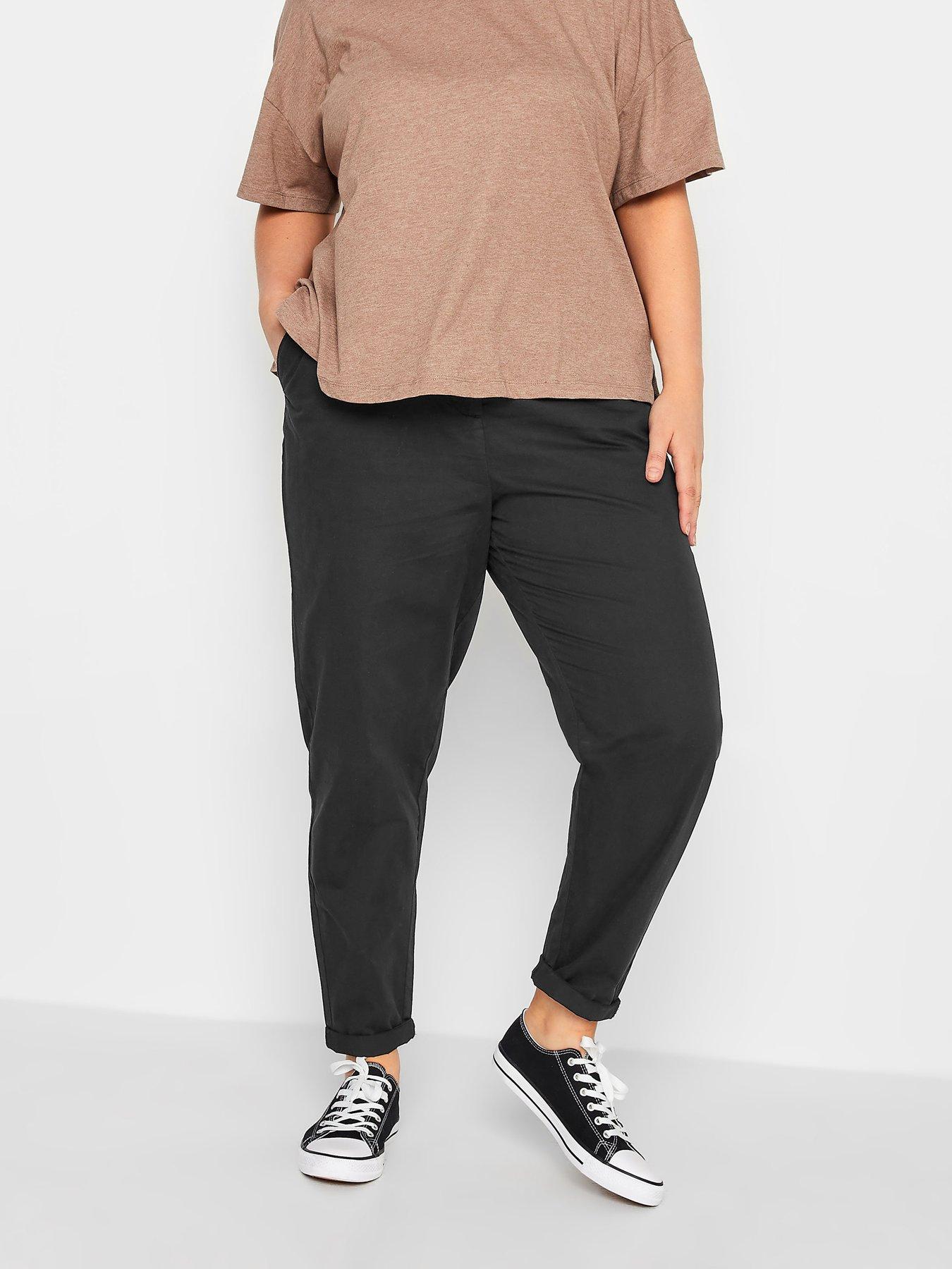 Image 1 of 2 of Yours Yours Full Length Chino. Black