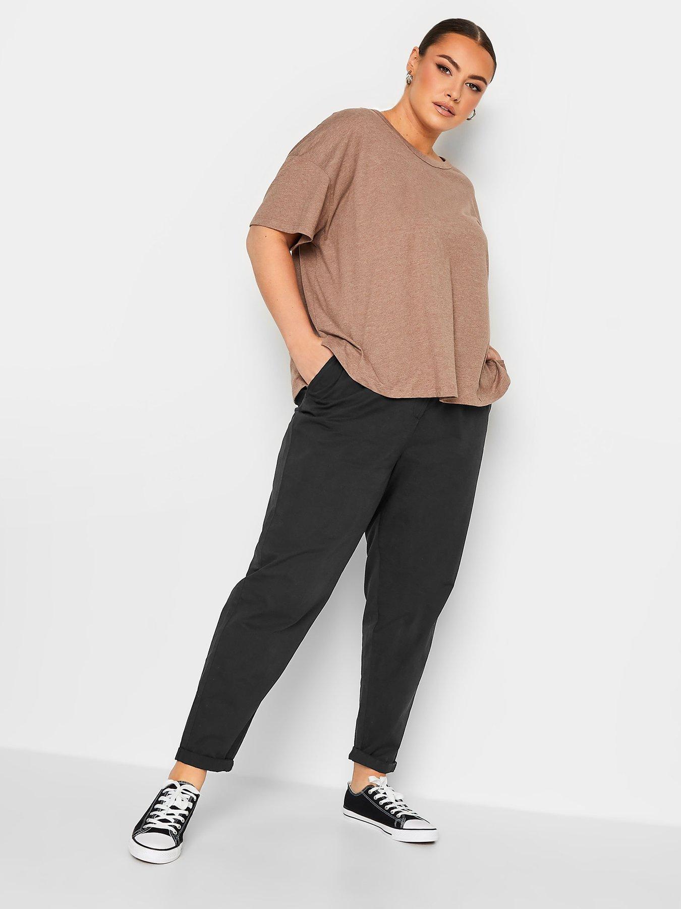 Image 2 of 2 of Yours Yours Full Length Chino. Black