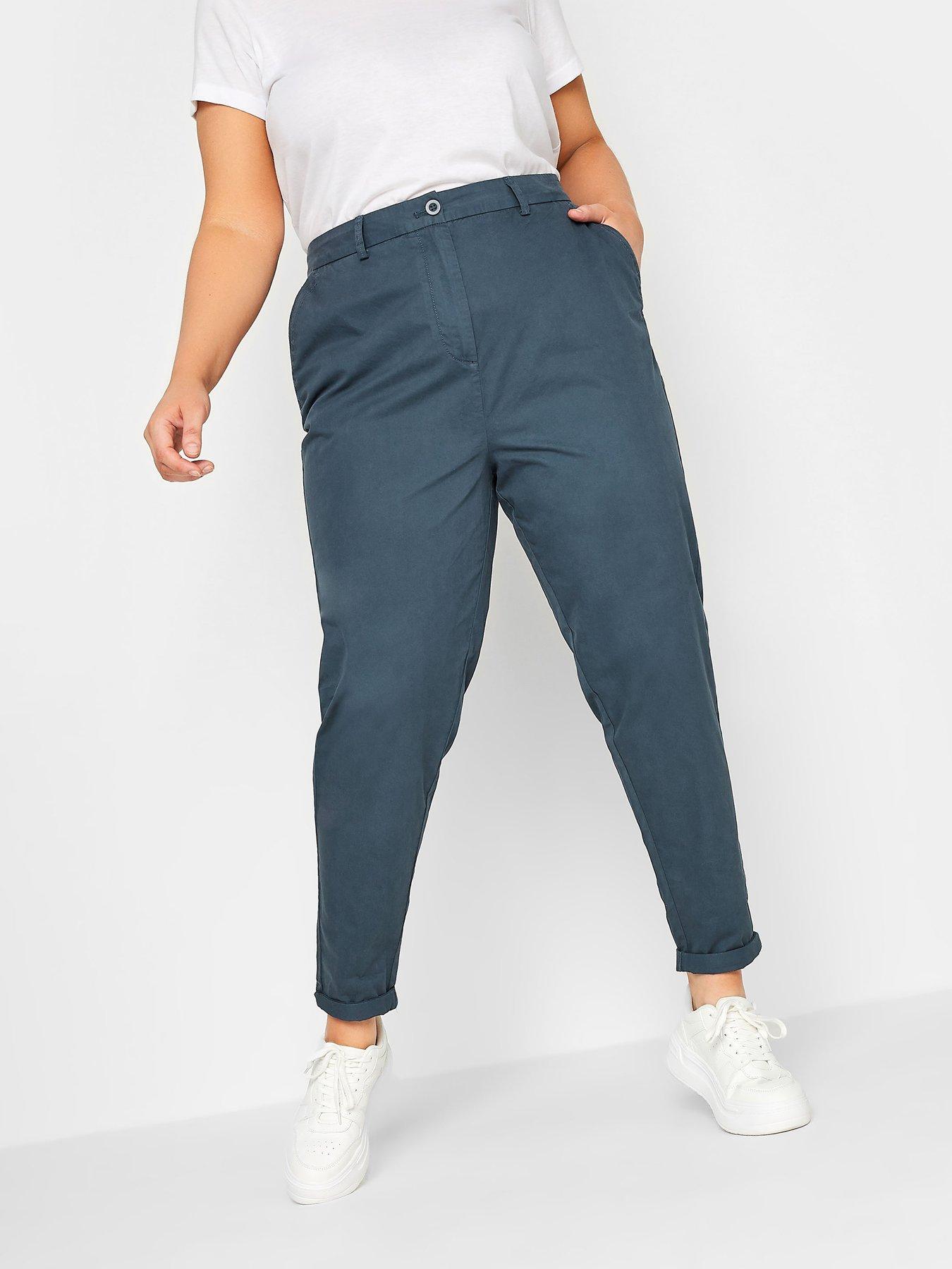 Image 1 of 3 of Yours Yours Full Length Chino. Blue
