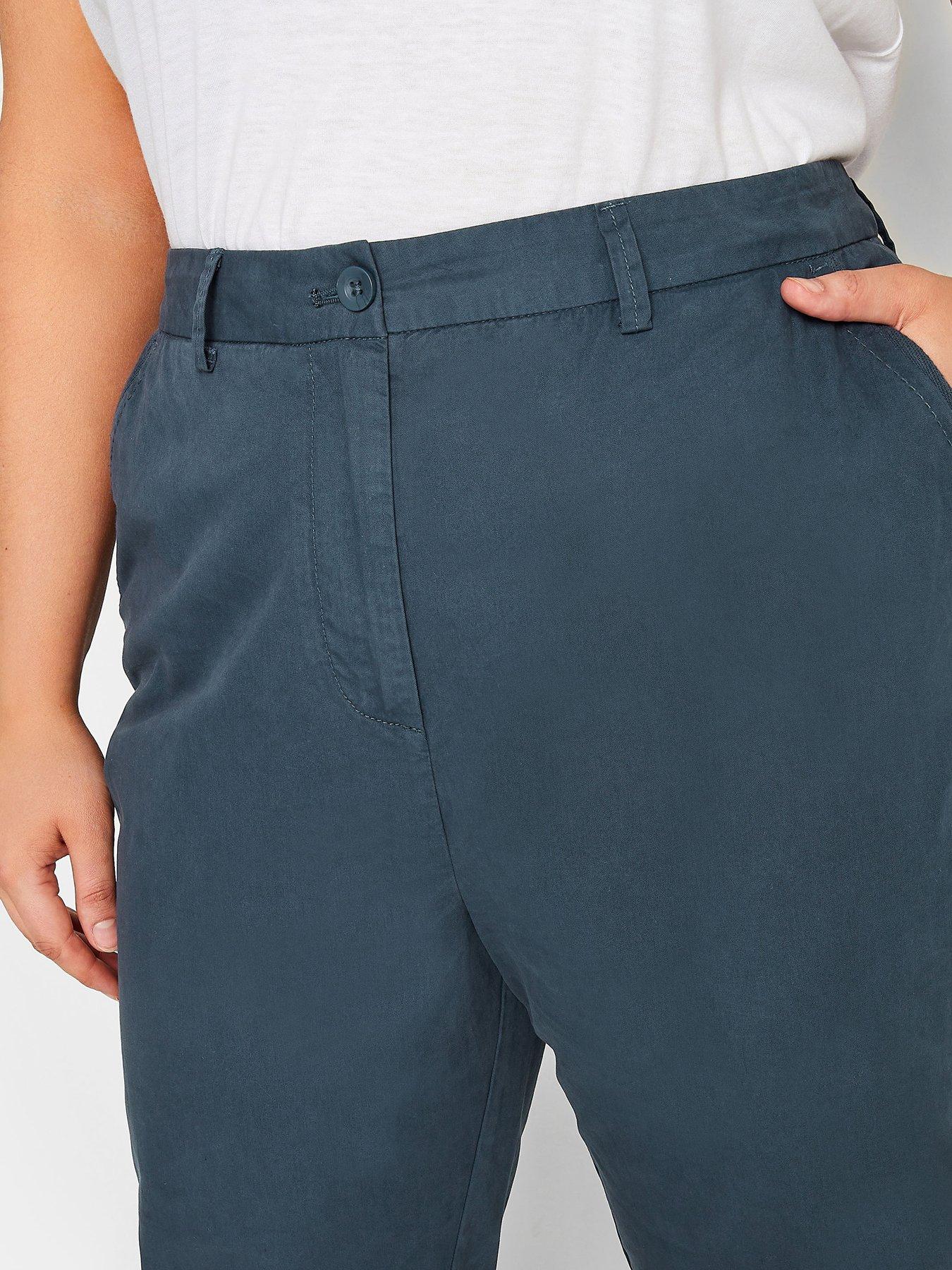 Image 3 of 3 of Yours Yours Full Length Chino. Blue