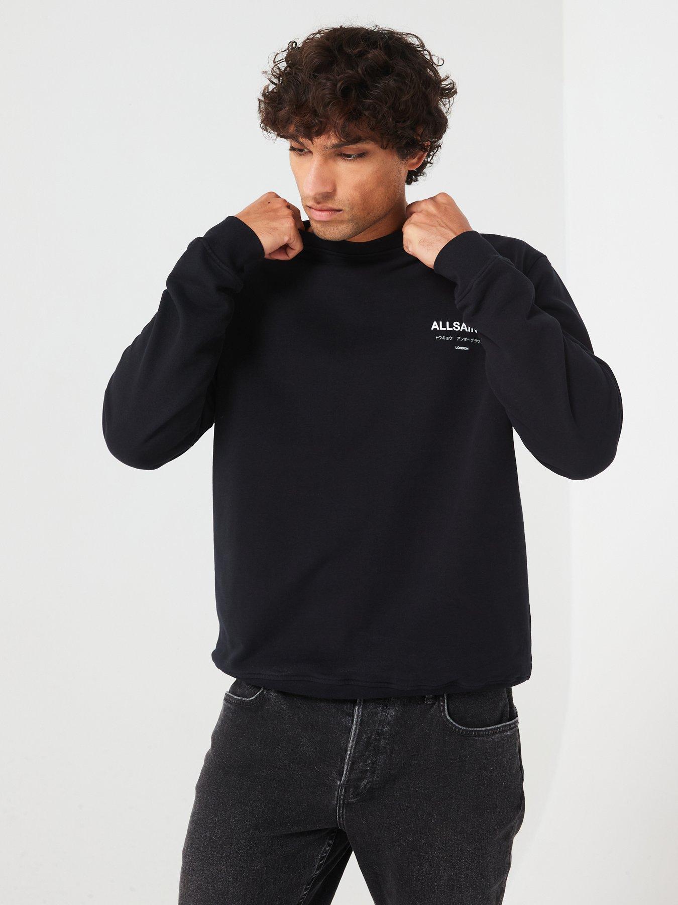 Image 5 of 6 of AllSaints Underground Back Print Crew Sweat - Black