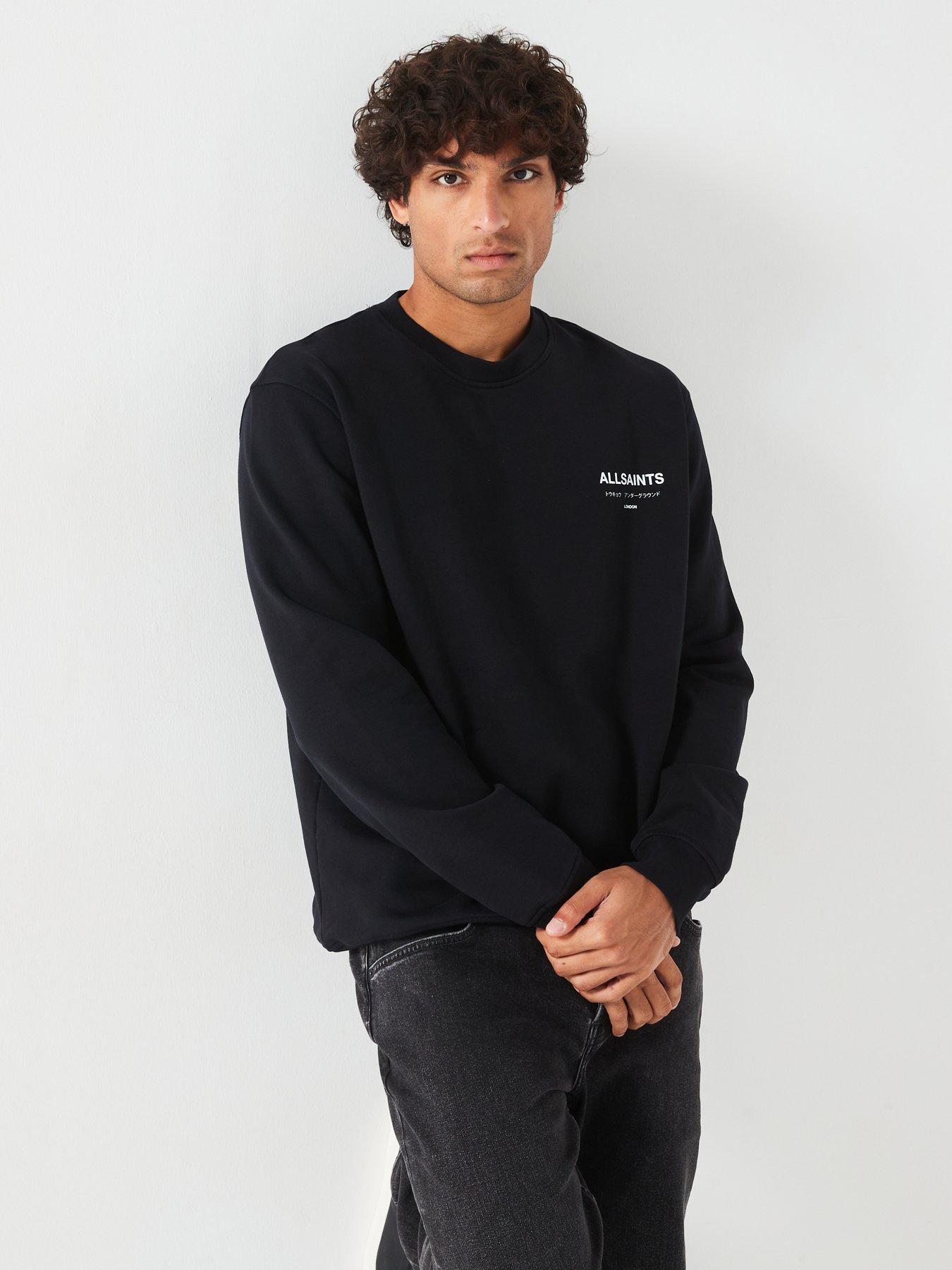 Image 6 of 6 of AllSaints Underground Back Print Crew Sweat - Black