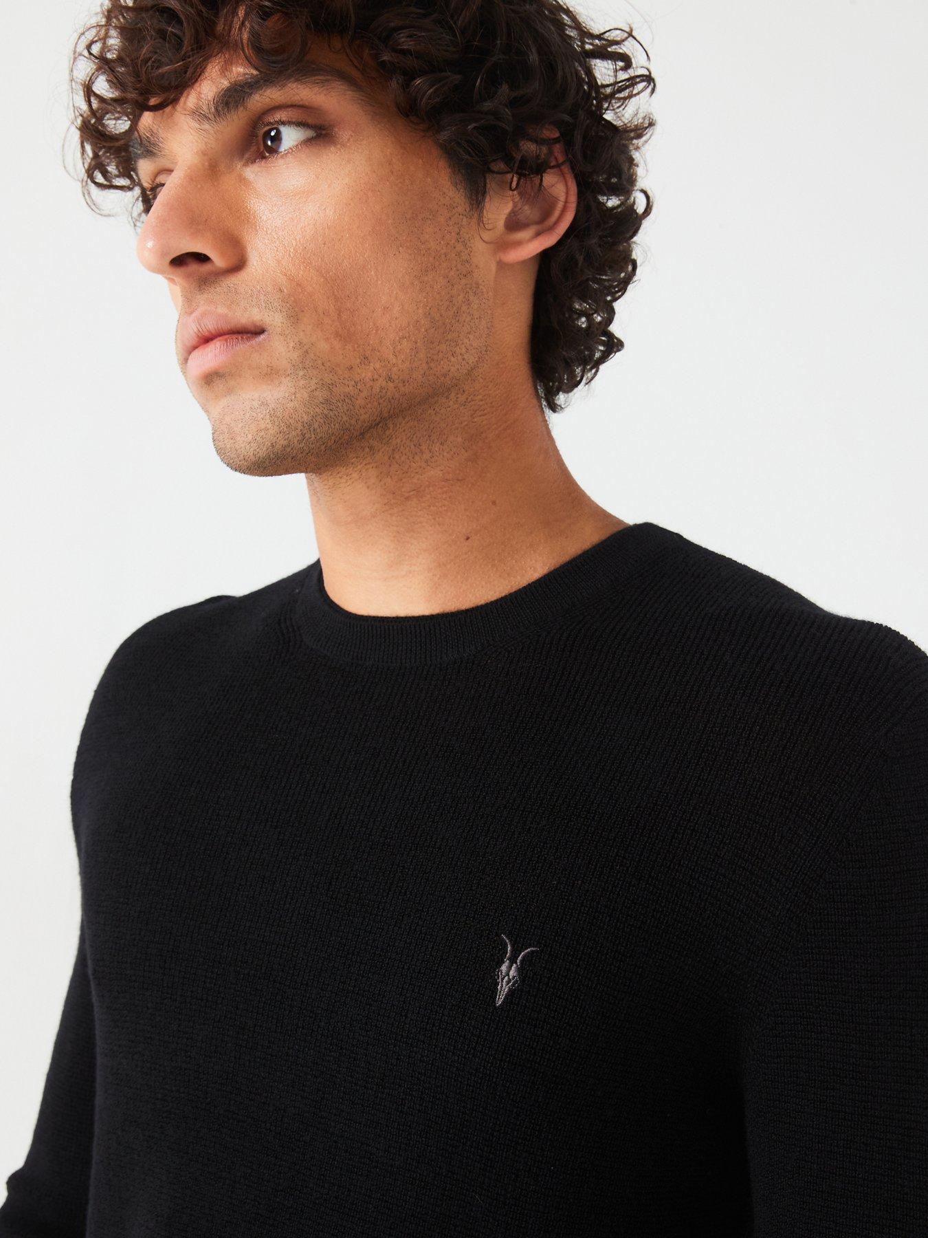 allsaints-ivar-merino-crew-neck-knitted-jumper-blackoutfit