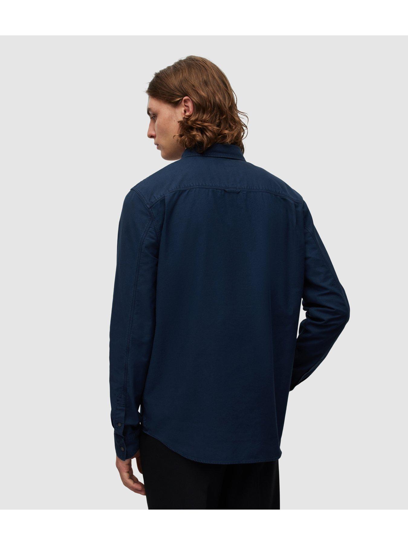 allsaints-hawthorne-long-sleeve-shirt-navyoutfit