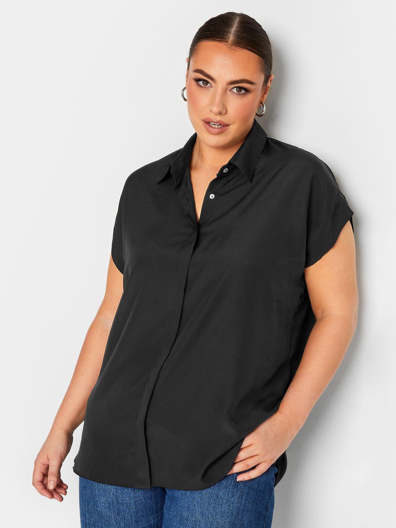 yours-yours-buttons-through-shirt-black