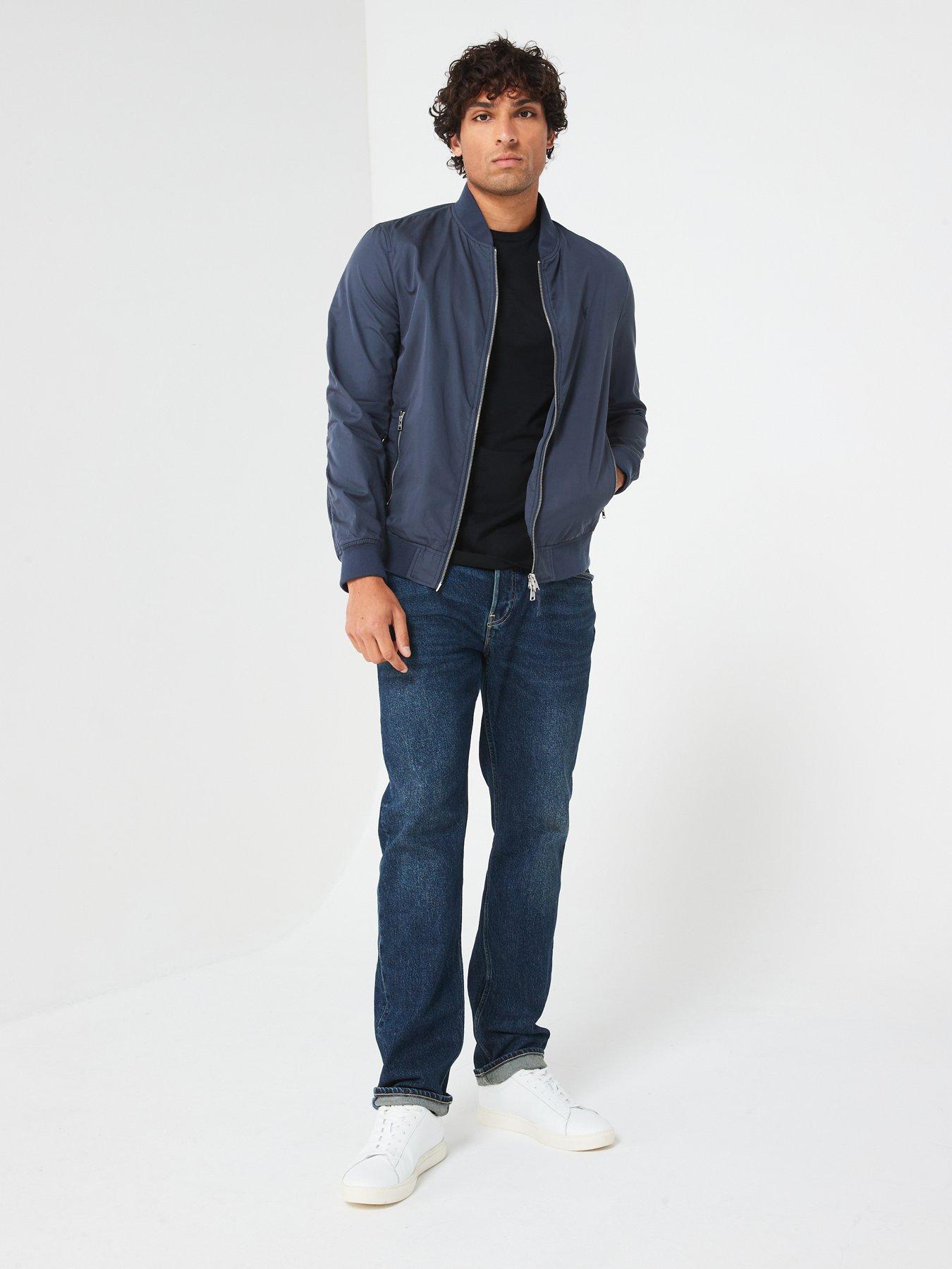 Image 3 of 6 of AllSaints Bassett Bomber Jacket - Dark Blue