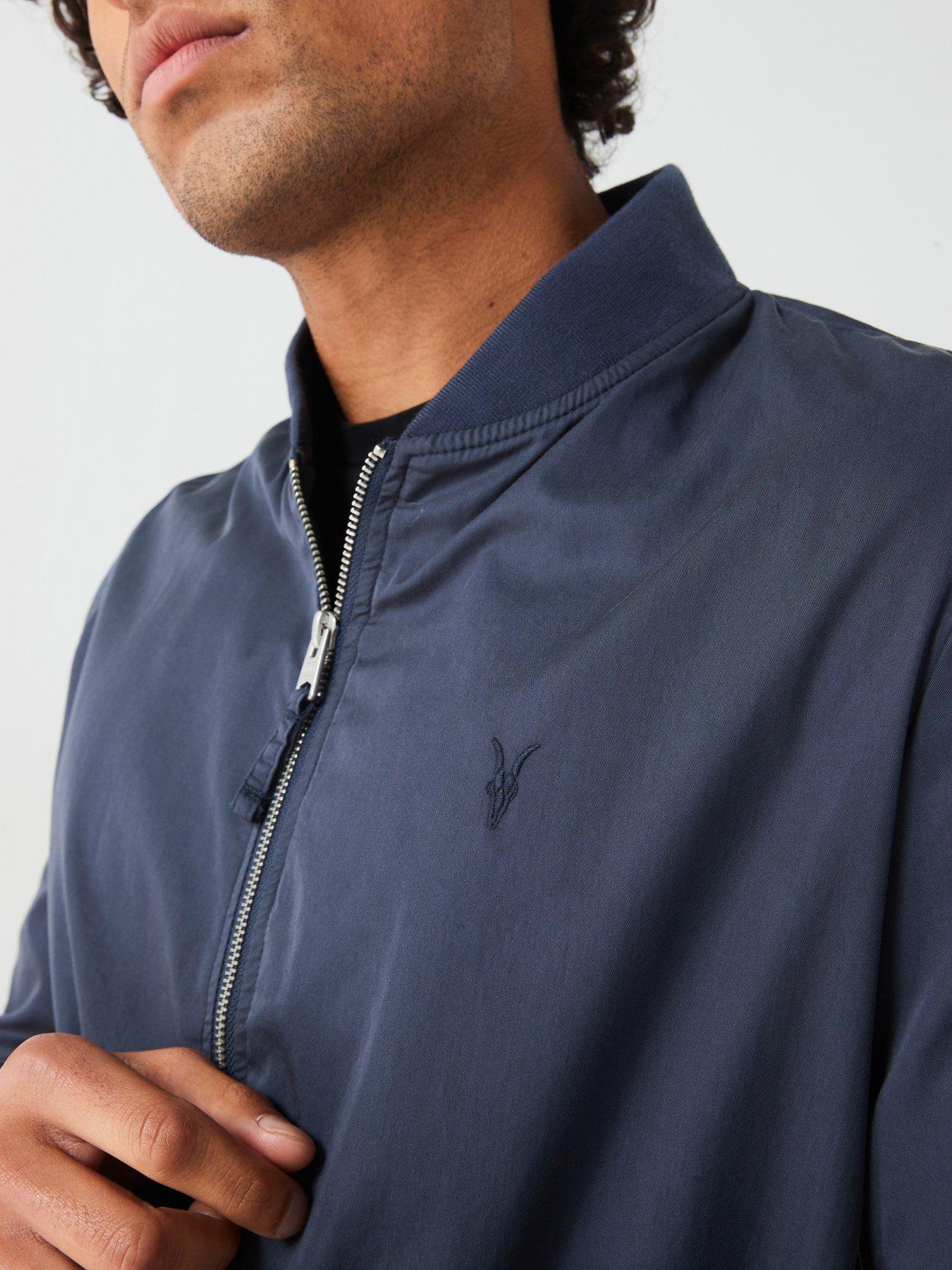 Image 4 of 6 of AllSaints Bassett Bomber Jacket - Dark Blue
