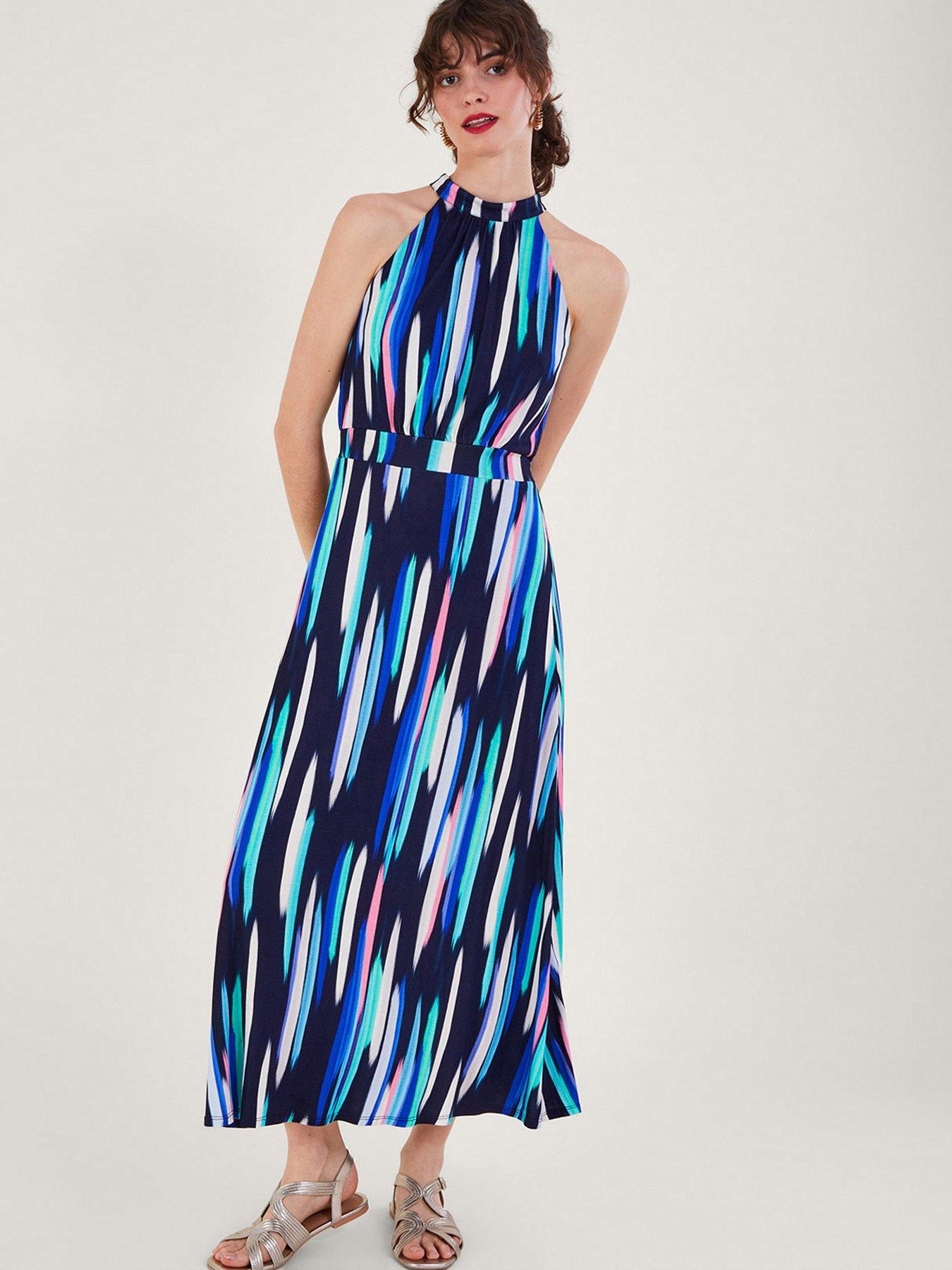 Monsoon Holly Halter Maxi Dress - Navy | Very Ireland