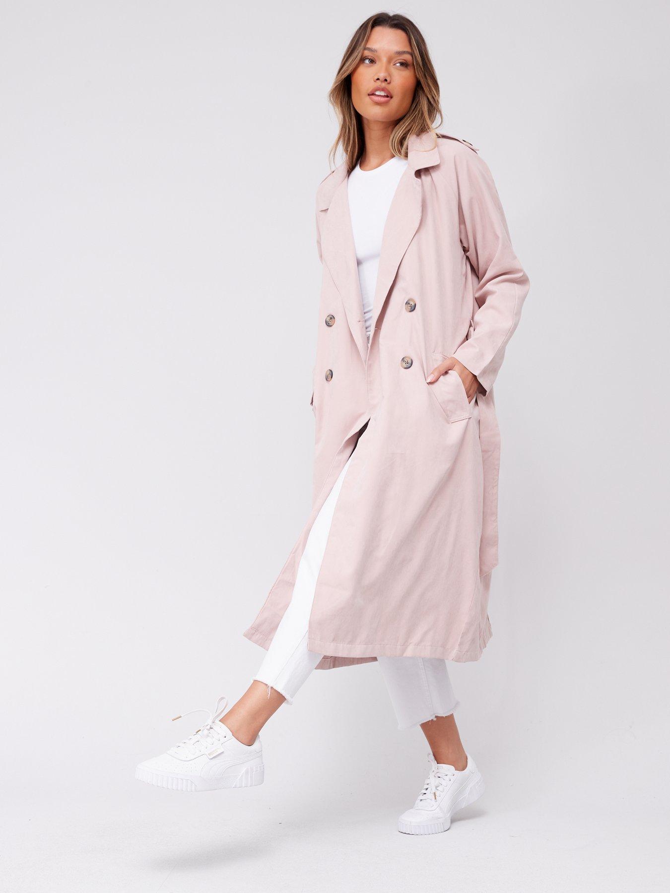 Pastel pink hotsell trench coat