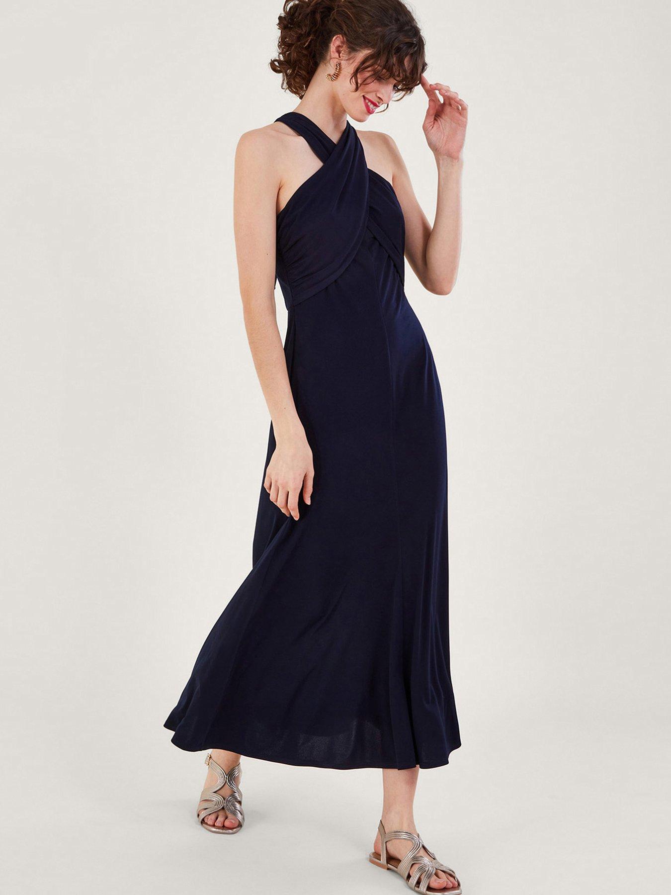 Monsoon navy shop maxi dress