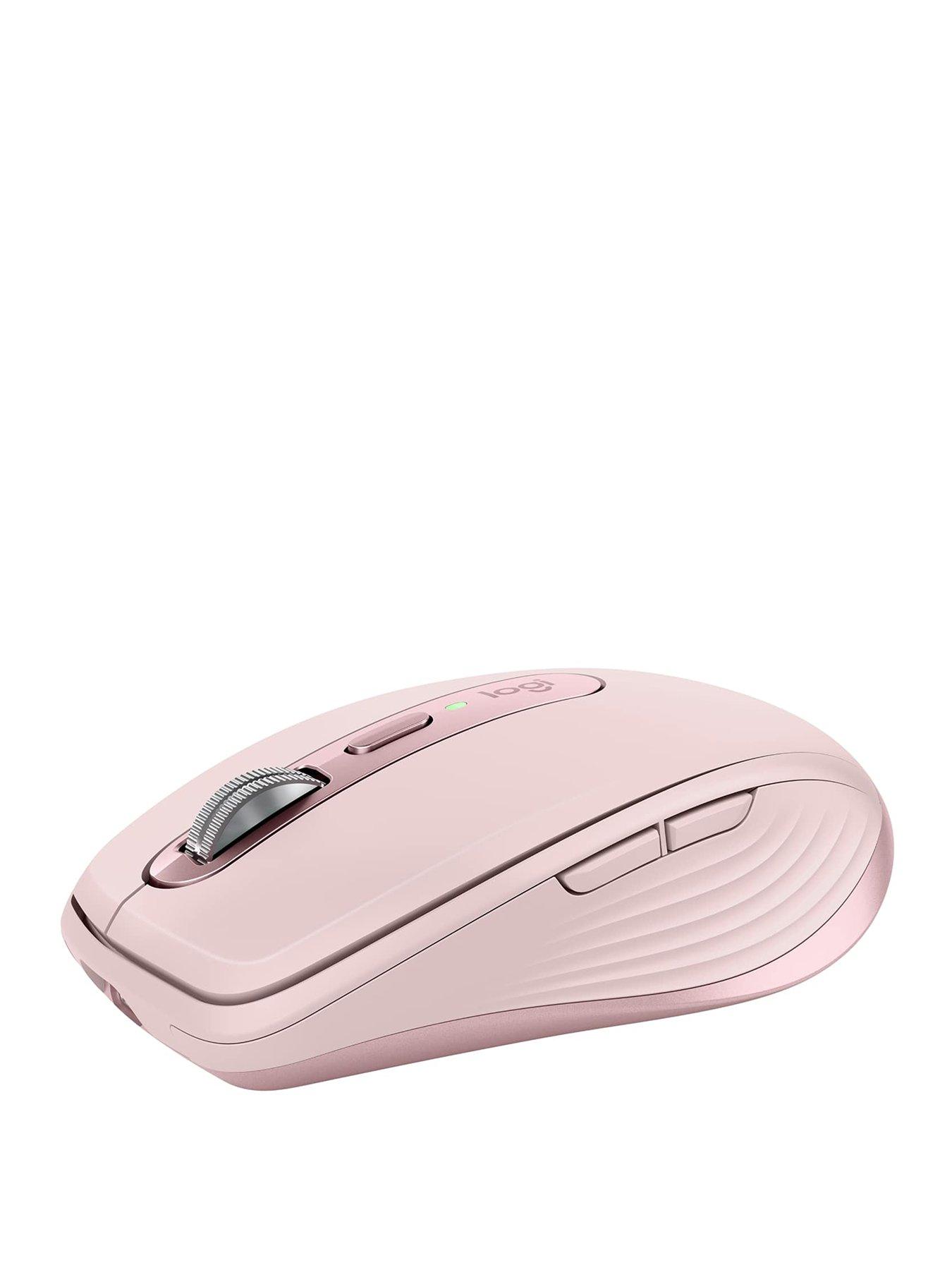  Logitech MX Anywhere 3S Compact Wireless Mouse, Fast Scrolling,  8K DPI Tracking, Quiet Clicks, USB C, Bluetooth, Windows PC, Linux, Chrome,  Mac - Rose - With Free Adobe Creative Cloud Subscription 