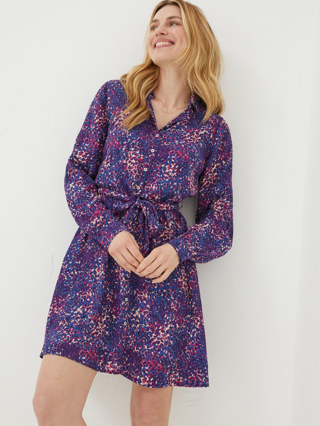 FatFace Charlie Spot Shirt Dress Navy Very Ireland