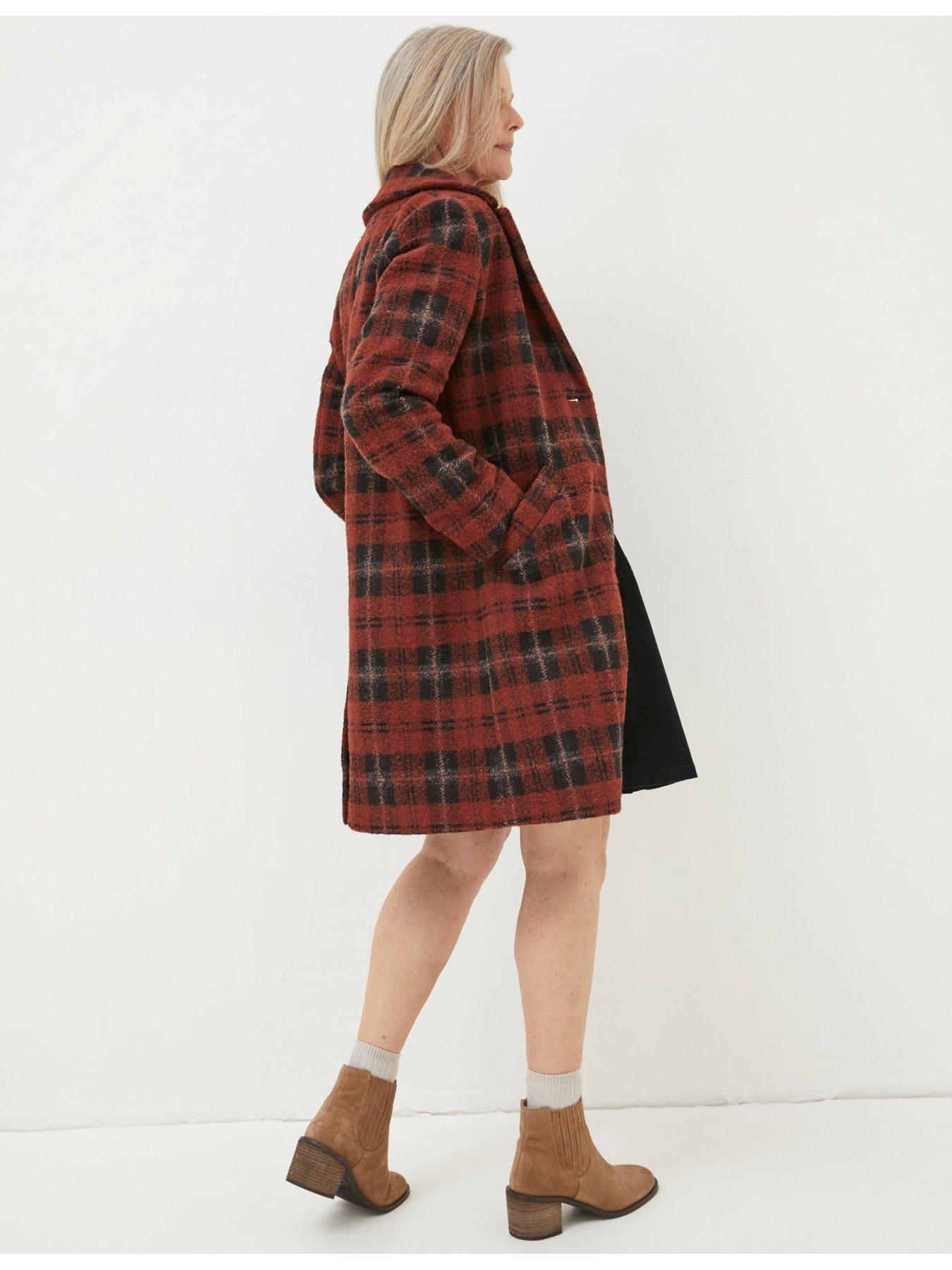 Herringbone Coat with Wool, FatFace