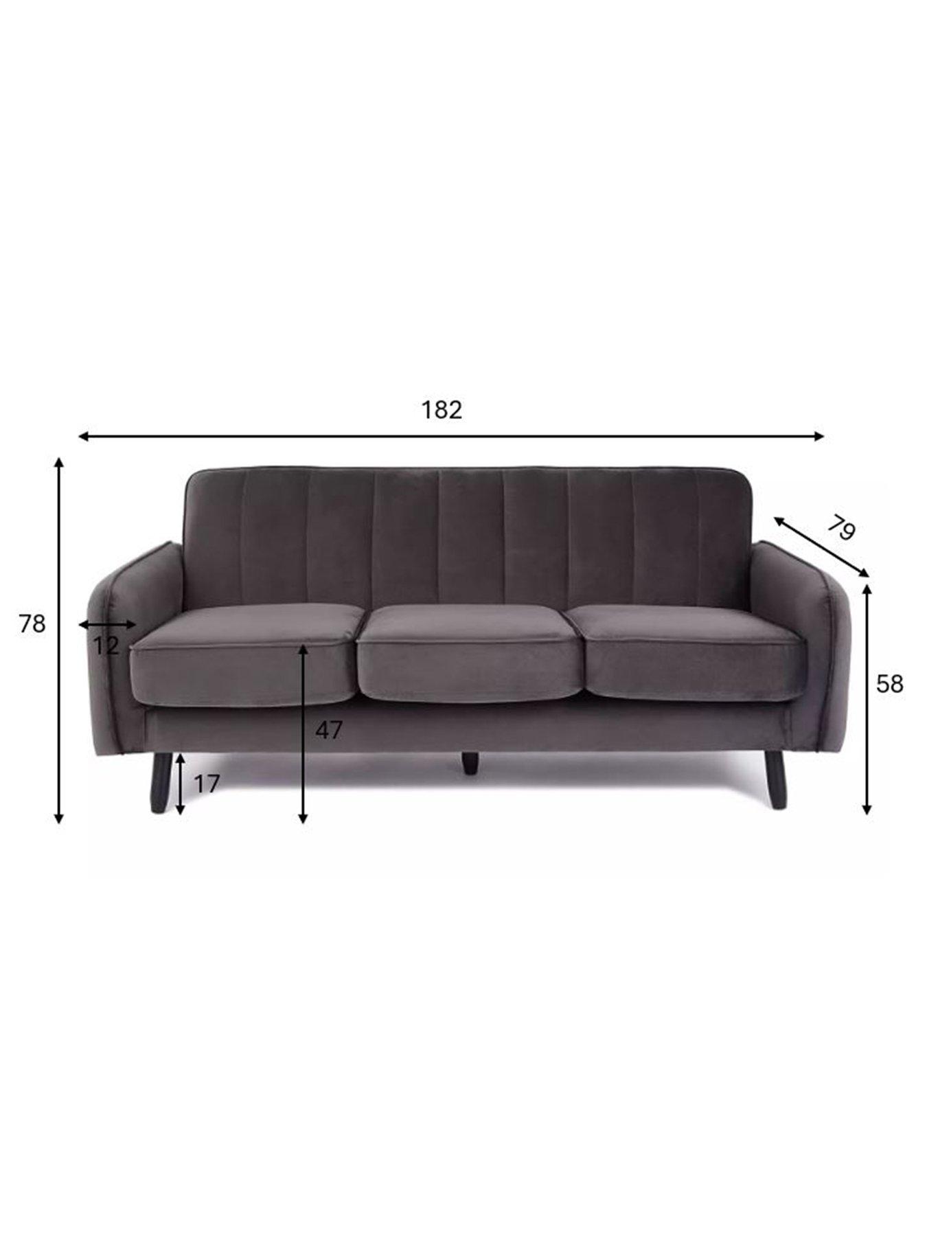 Image 6 of 7 of Very Home Jennifer Fabric Compact&nbsp;3 Seater Sofa&nbsp;- FSC&reg; Certified