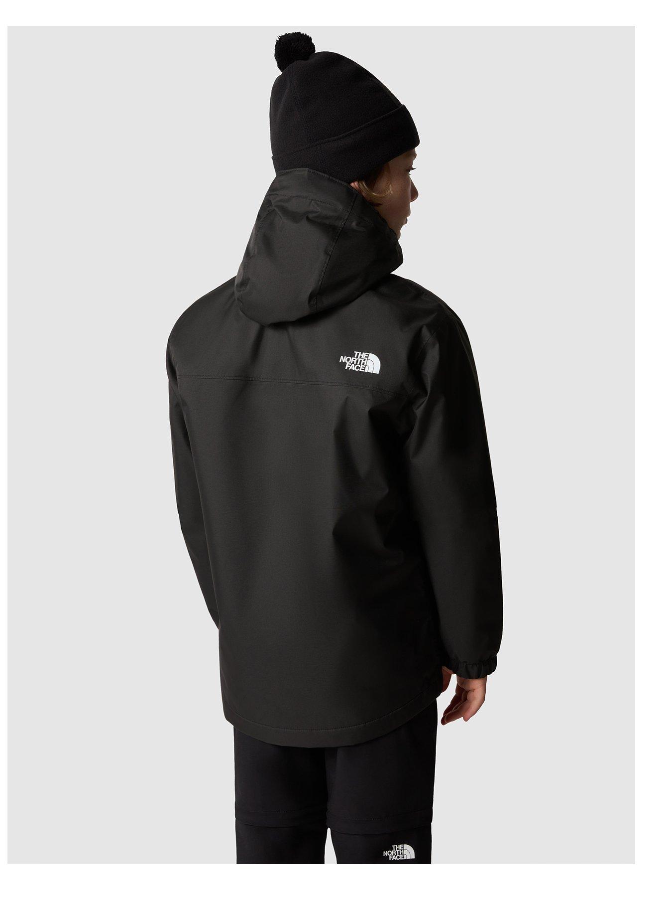 Black and white north face rain jacket sale