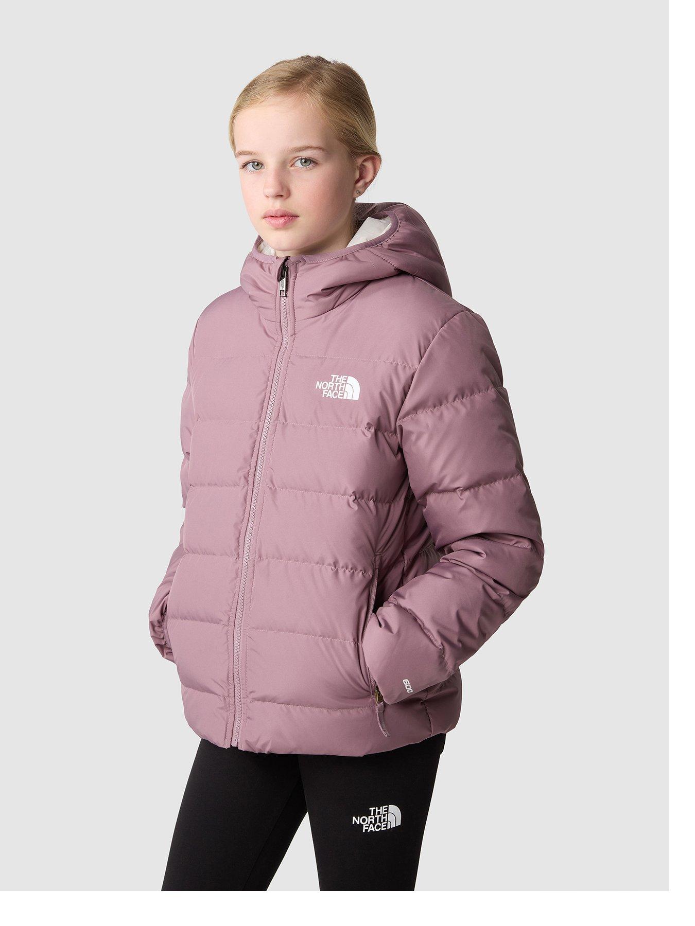 Hooded Jacket Girls Pink North Face Coat THE NORTH FACE Girls