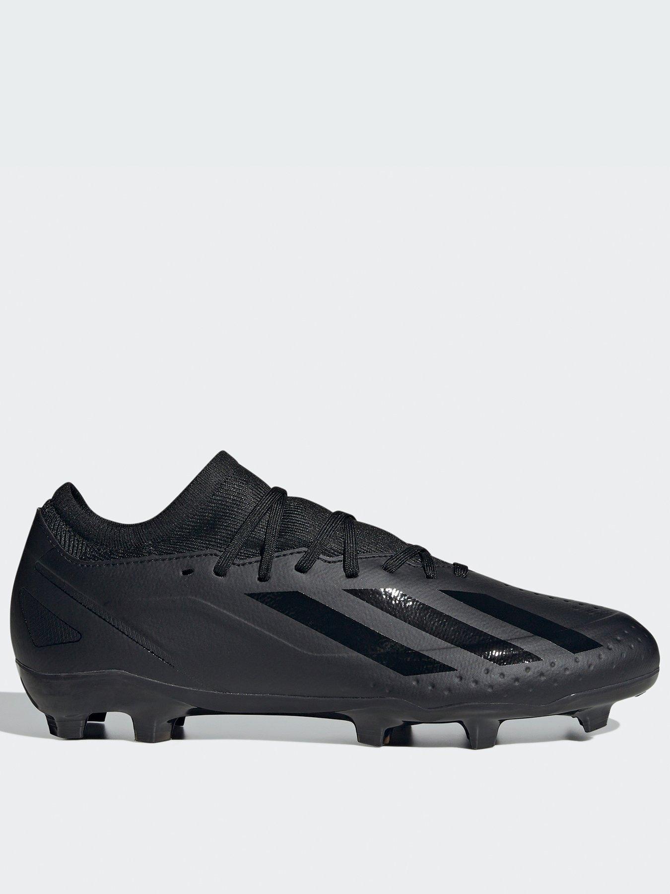 Adidas football boots black best sale and white