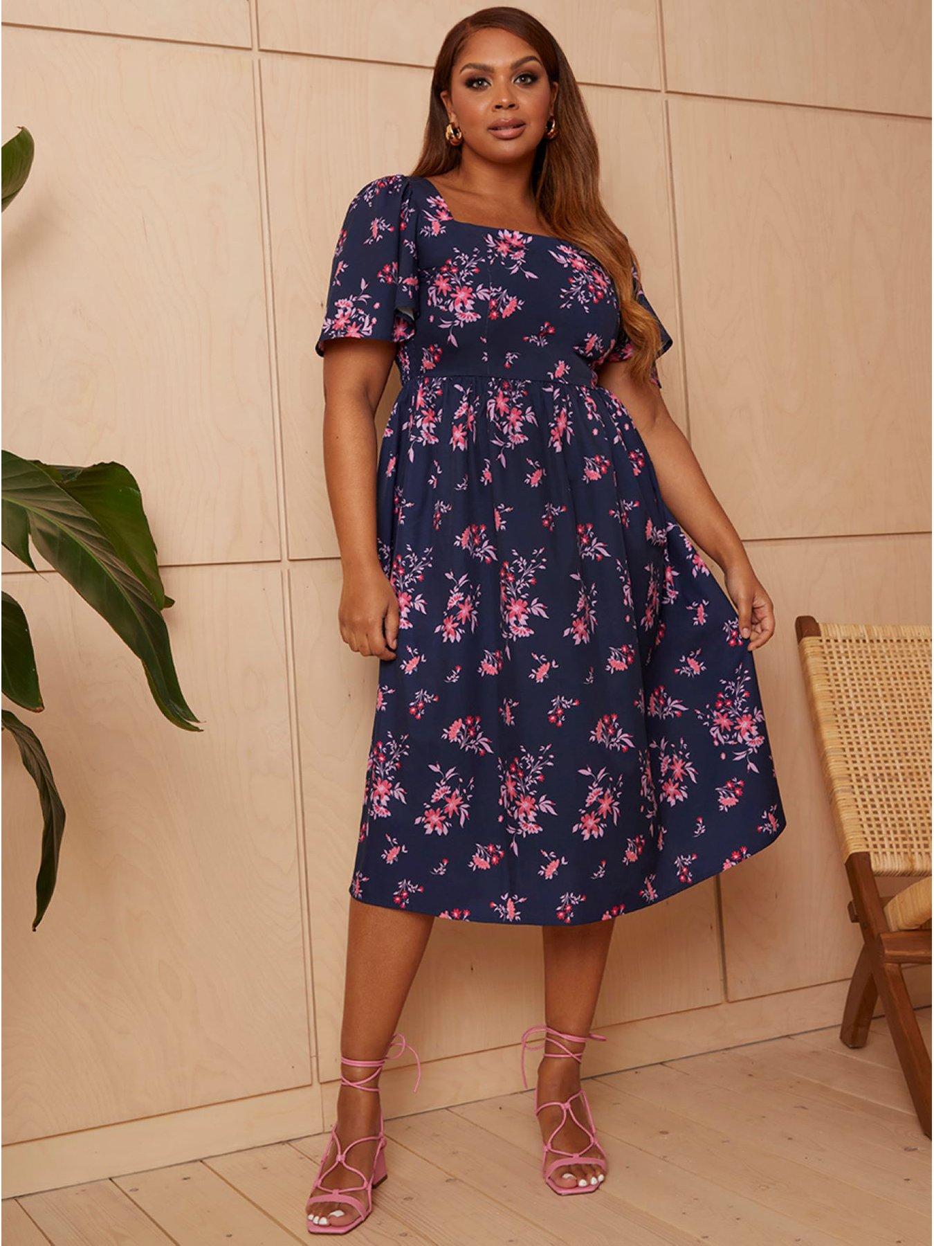 Midi floral 2025 dress uk