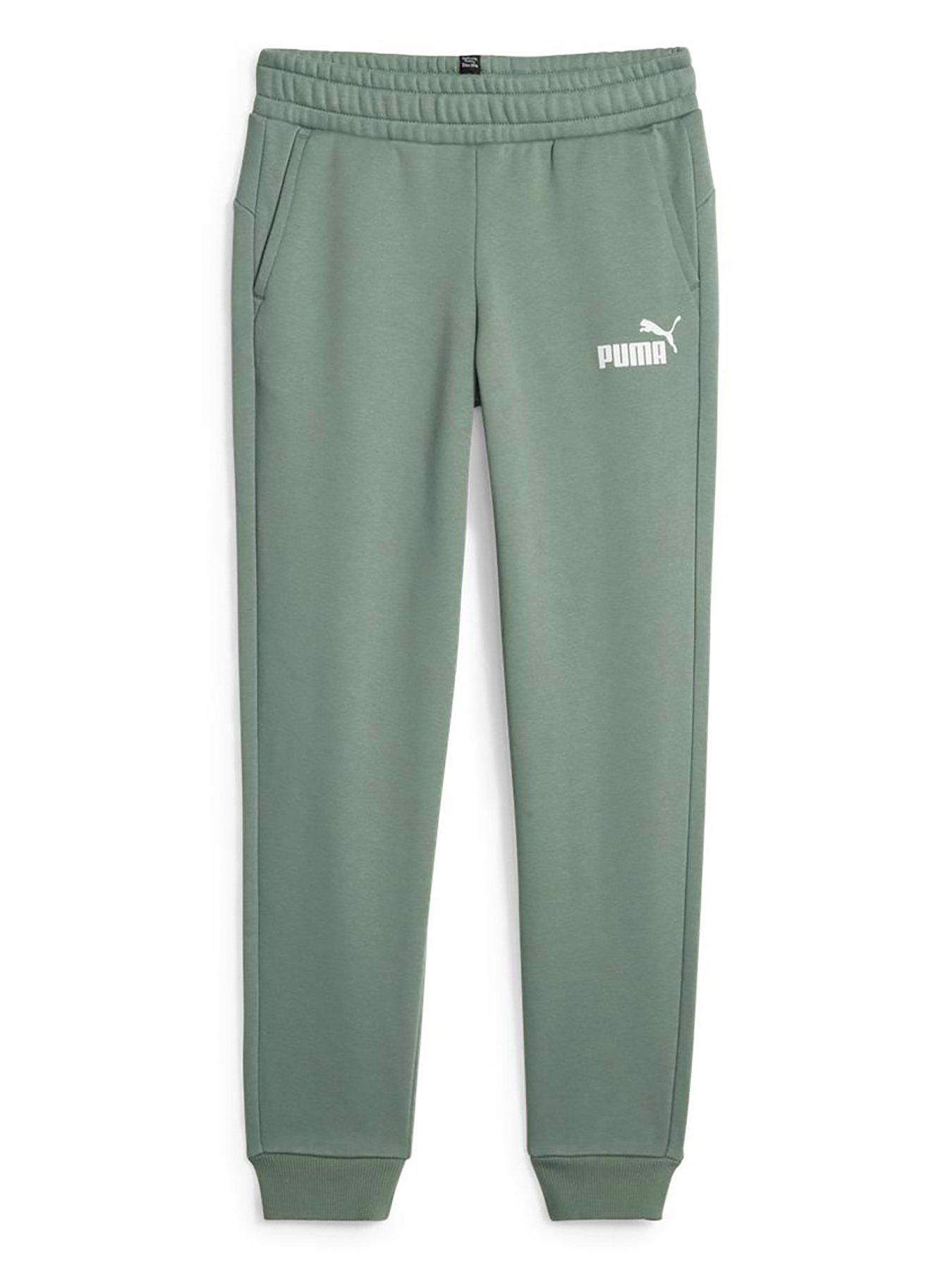 puma-boys-essentials-fleece-logo-pants-light-green